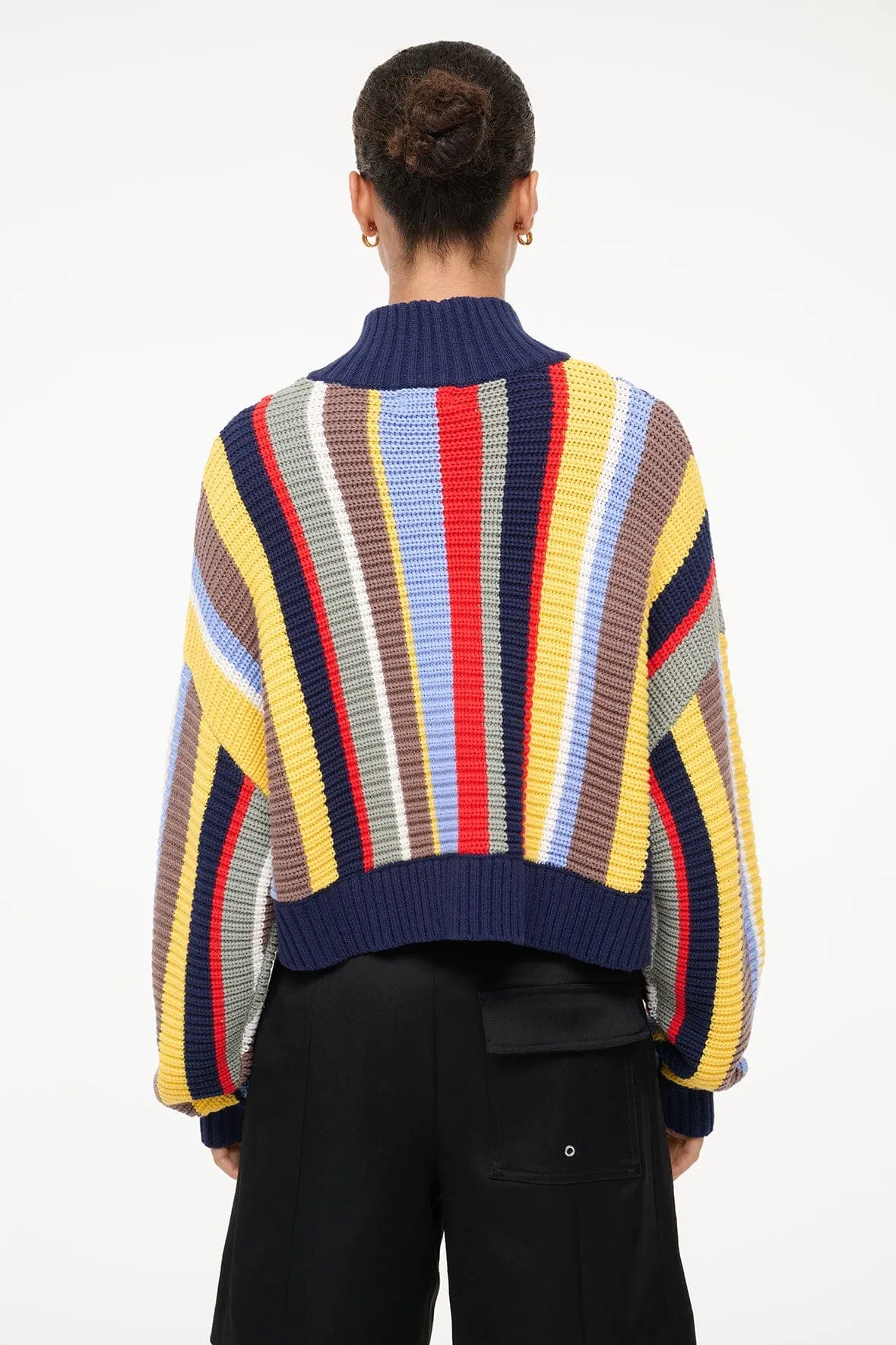 CROPPED HAMPTON SWEATER | MARKET STRIPE Clean Cut