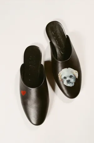 CUSTOM ABBY SLIPPER | BLACK date wear
