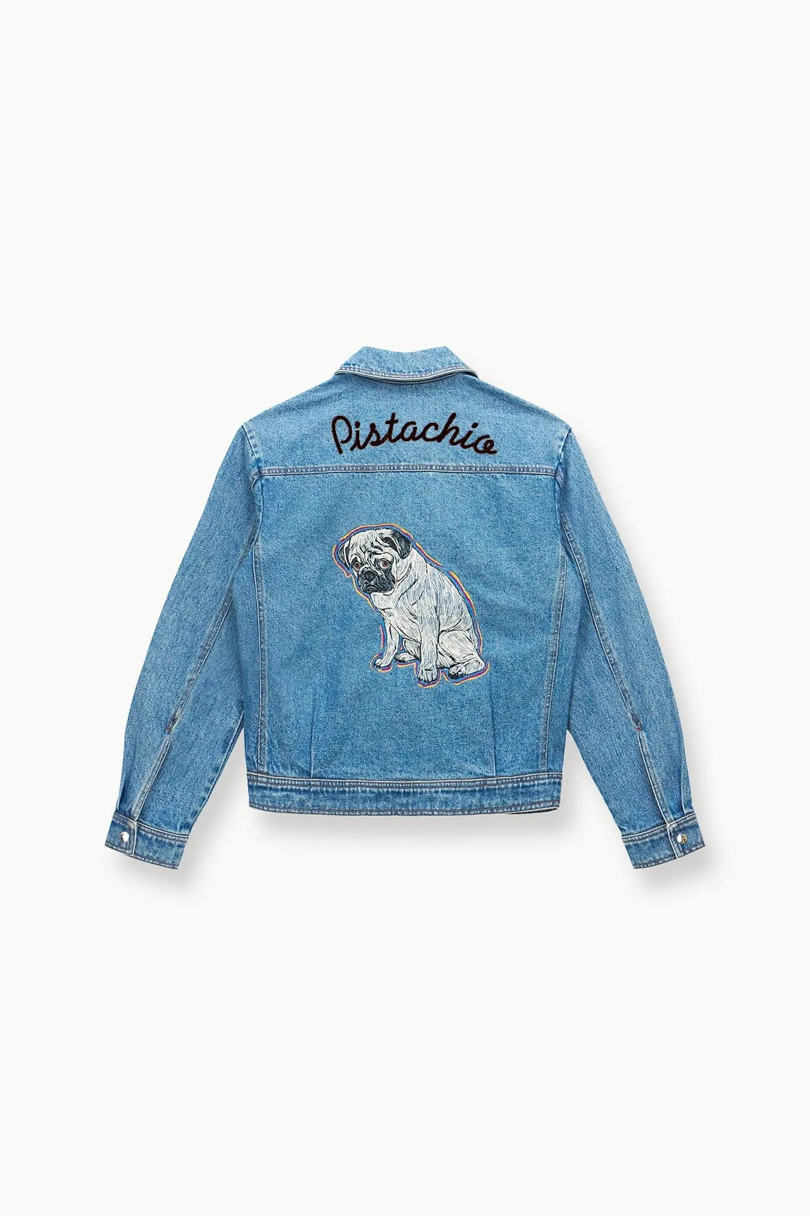CUSTOM STAUD x C.BONZ OVERSIZED RYAN DENIM JACKET | MEDIUM WASH wild calm