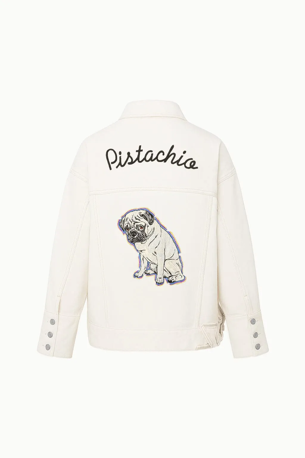 CUSTOM STAUD x C.BONZ THE BIGGEST JEAN JACKET | WHITE cloud weight