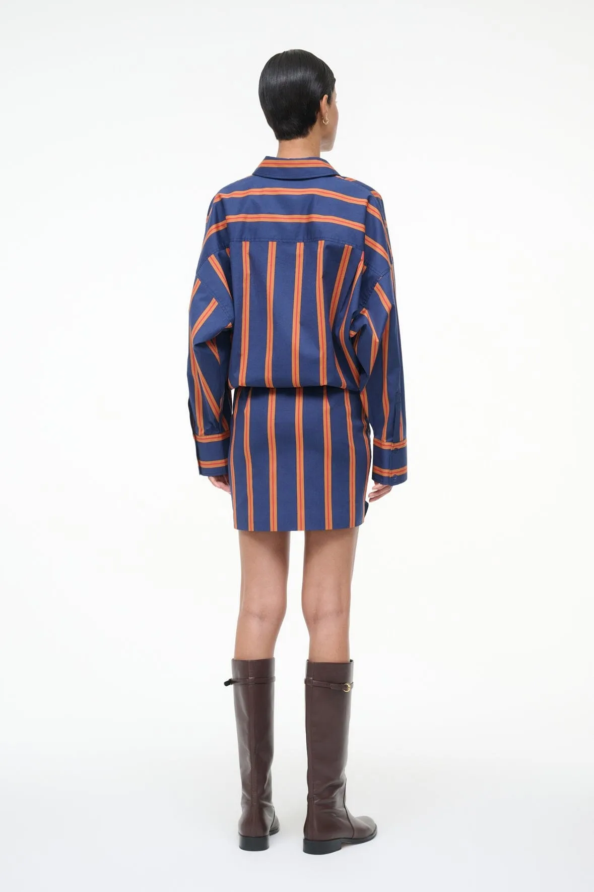 CYNTHIA DRESS | RAILROAD STRIPE skin glow