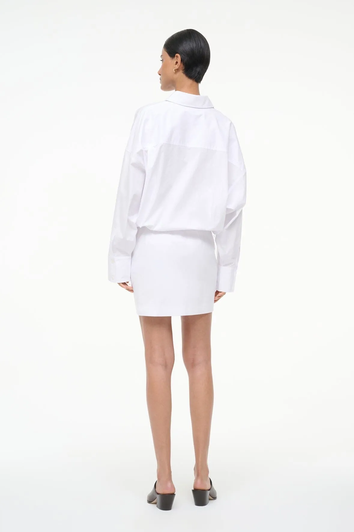 CYNTHIA DRESS | WHITE light wrap