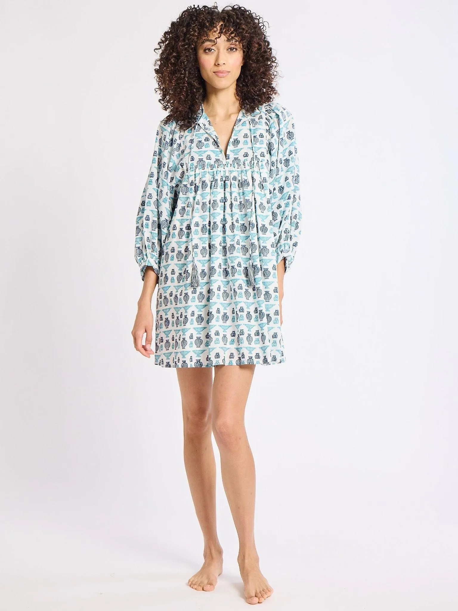 Daisy Dress in Athens Print soft edge