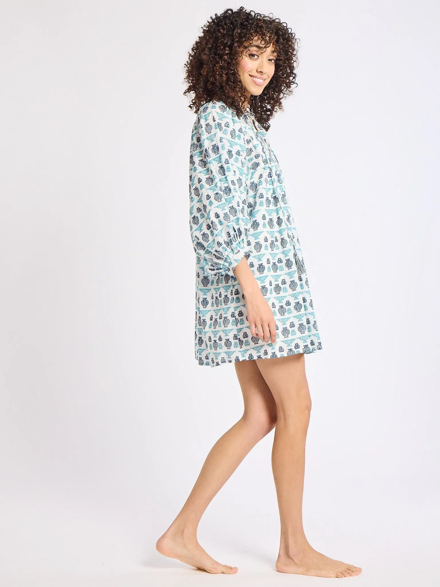 Daisy Dress in Athens Print sunset vibe
