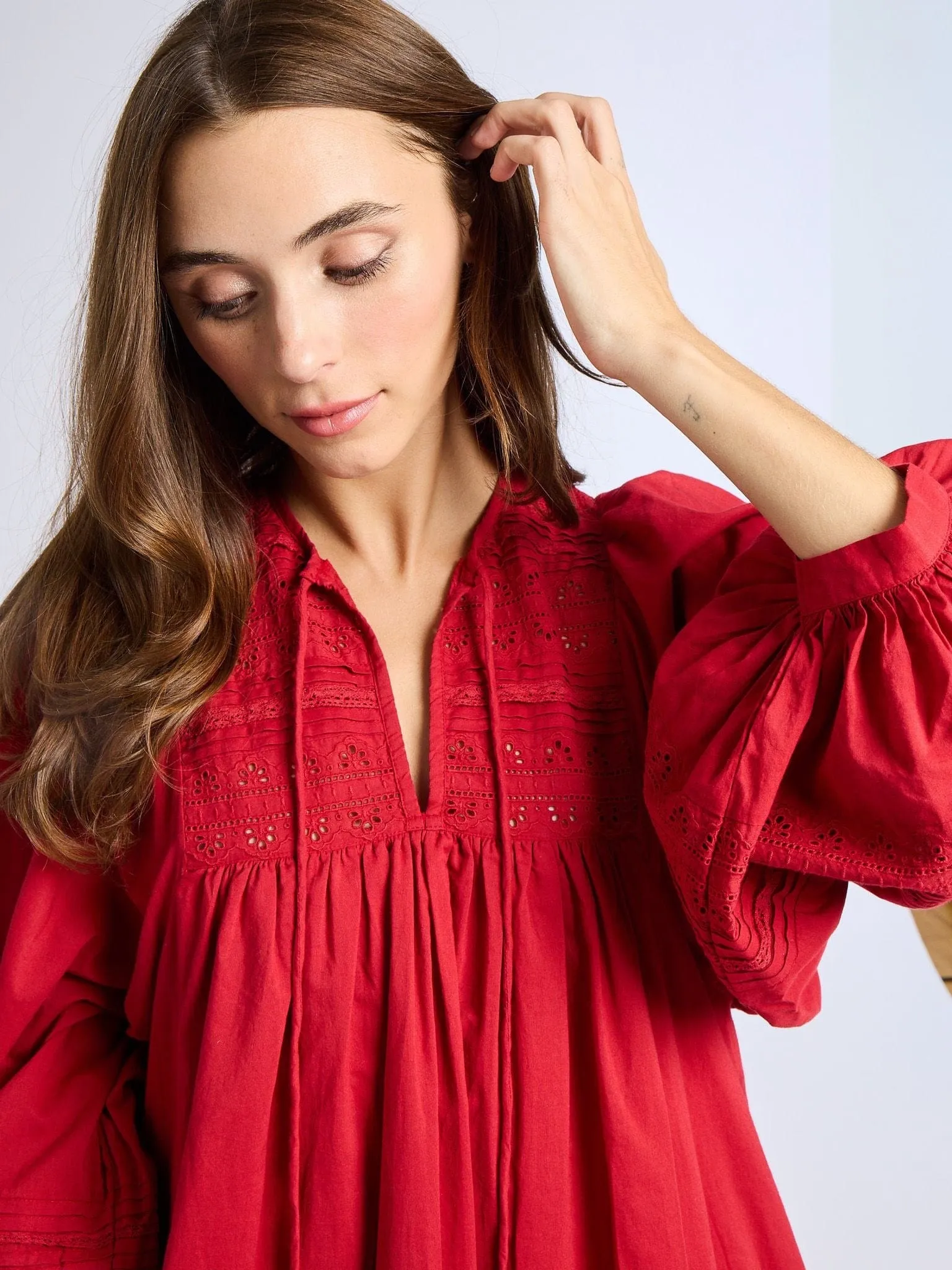 Daisy Dress in Cherry Lace skin vibe