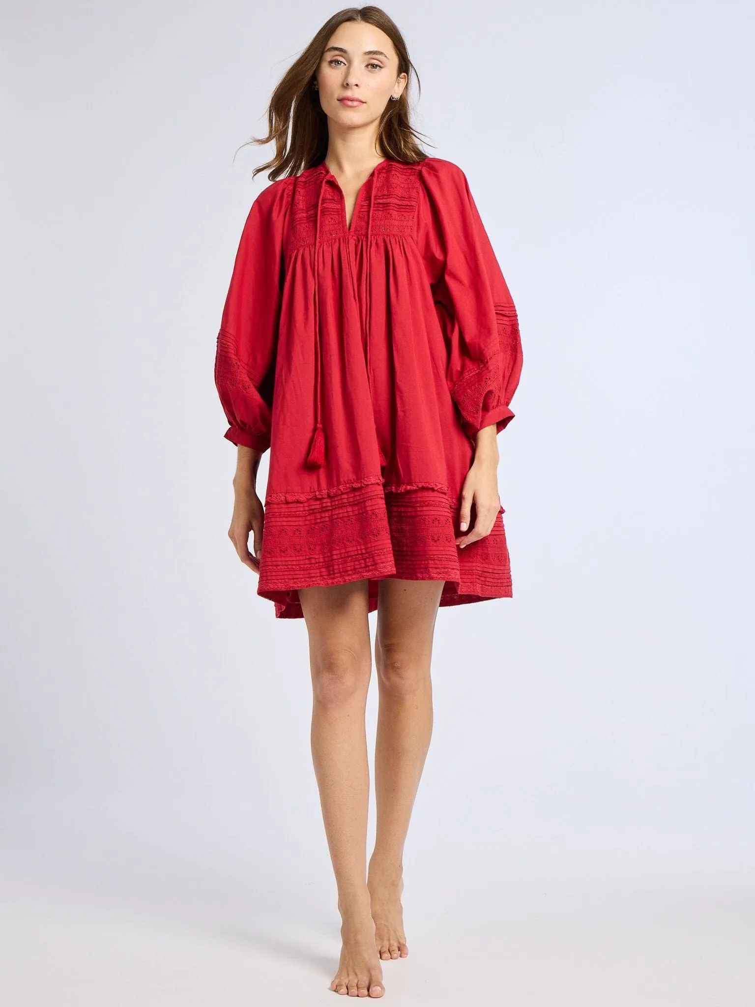 Daisy Dress in Cherry Lace calm tone