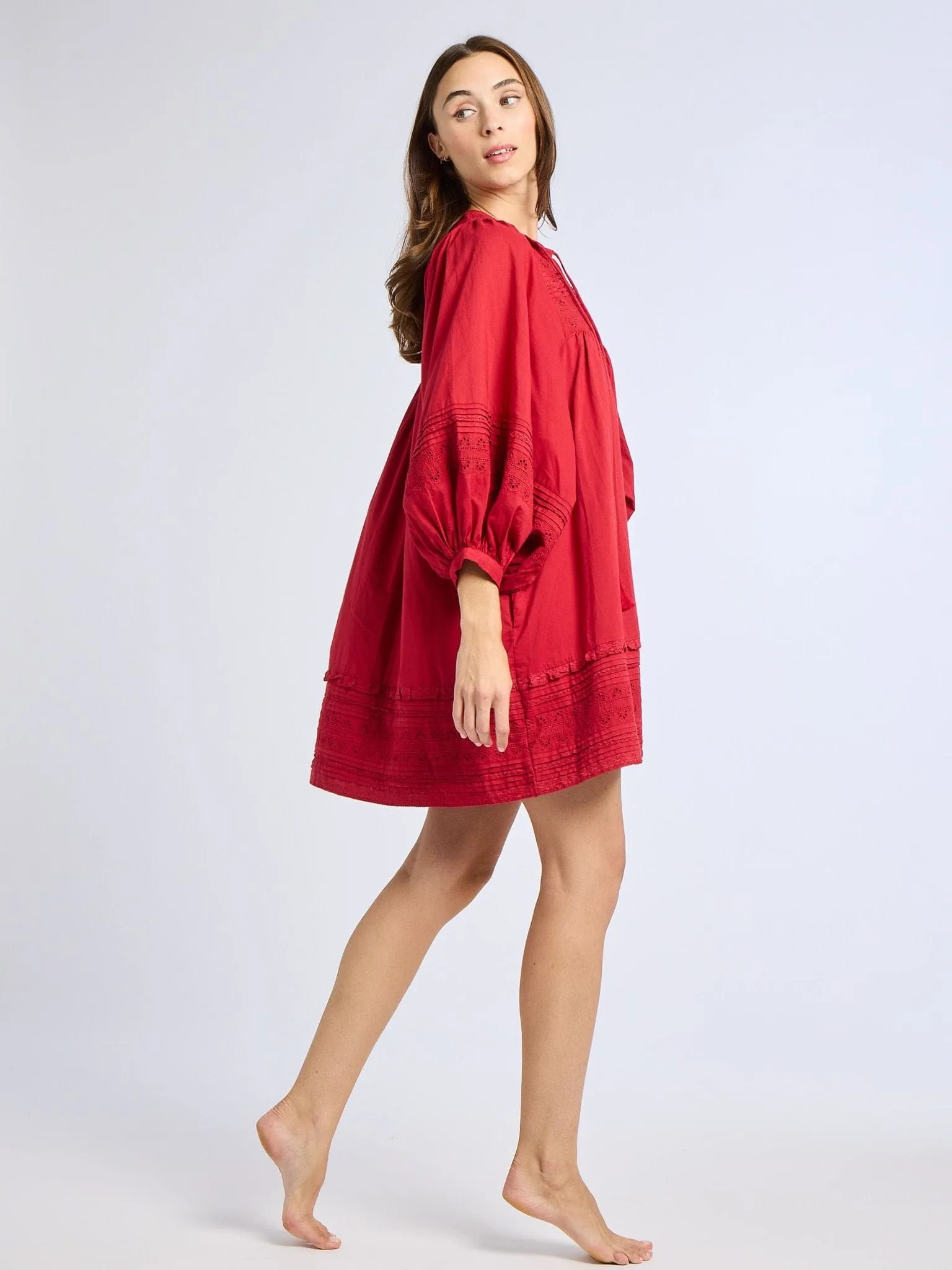 Daisy Dress in Cherry Lace mood lift