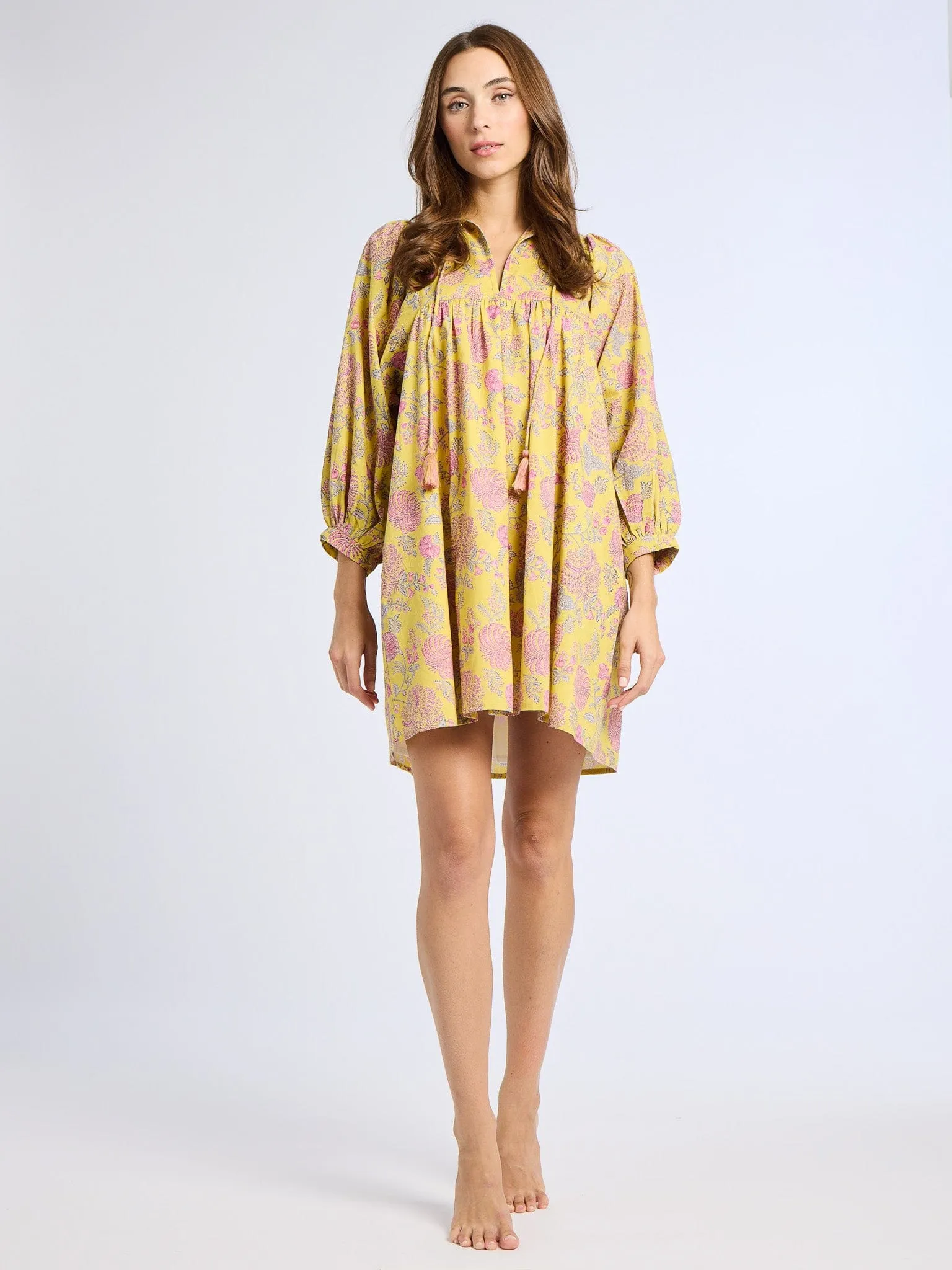 Daisy Dress in Citron Floral downtown chic