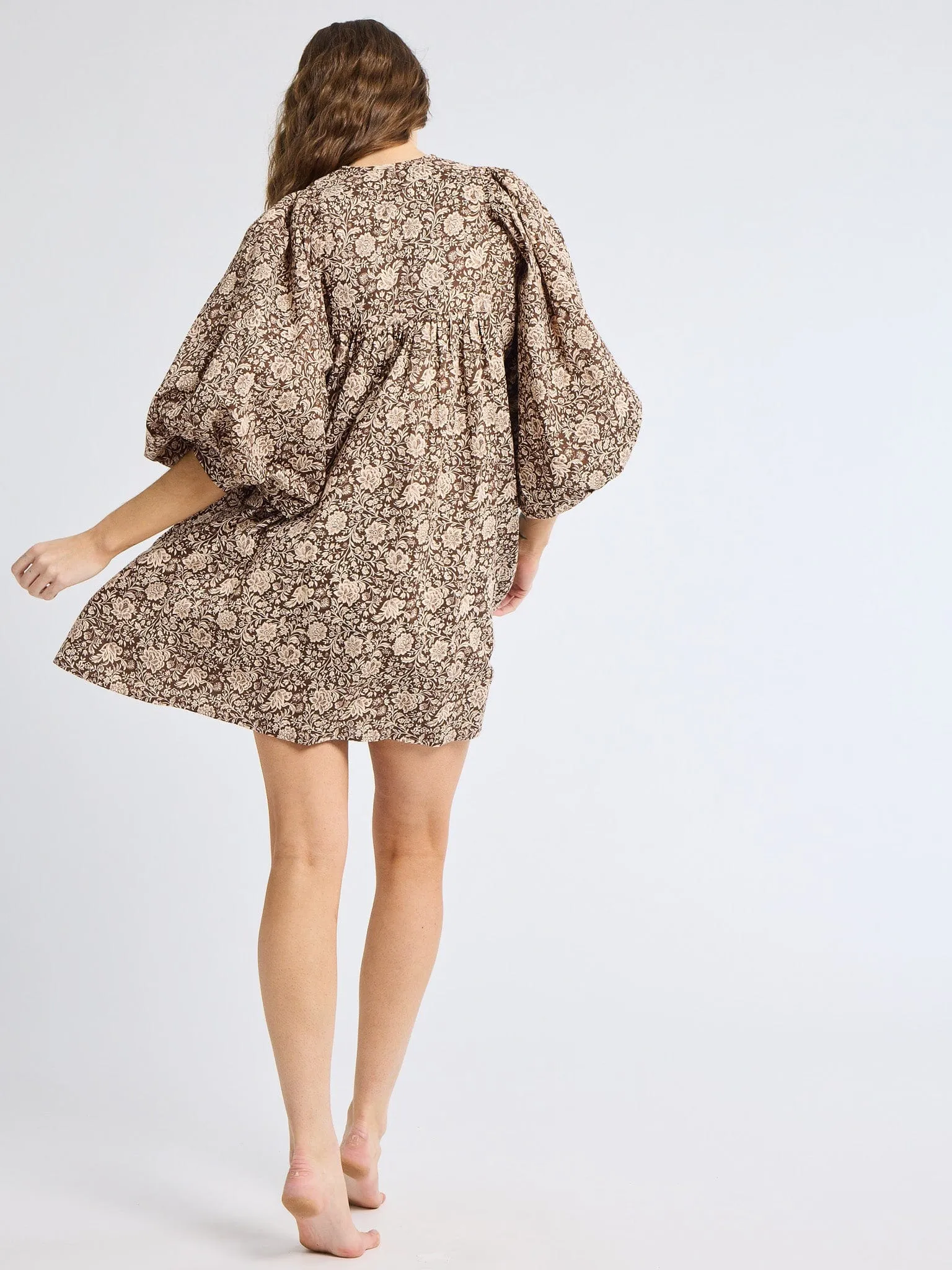 Daisy Dress in Cocoa Floral cultural vibe