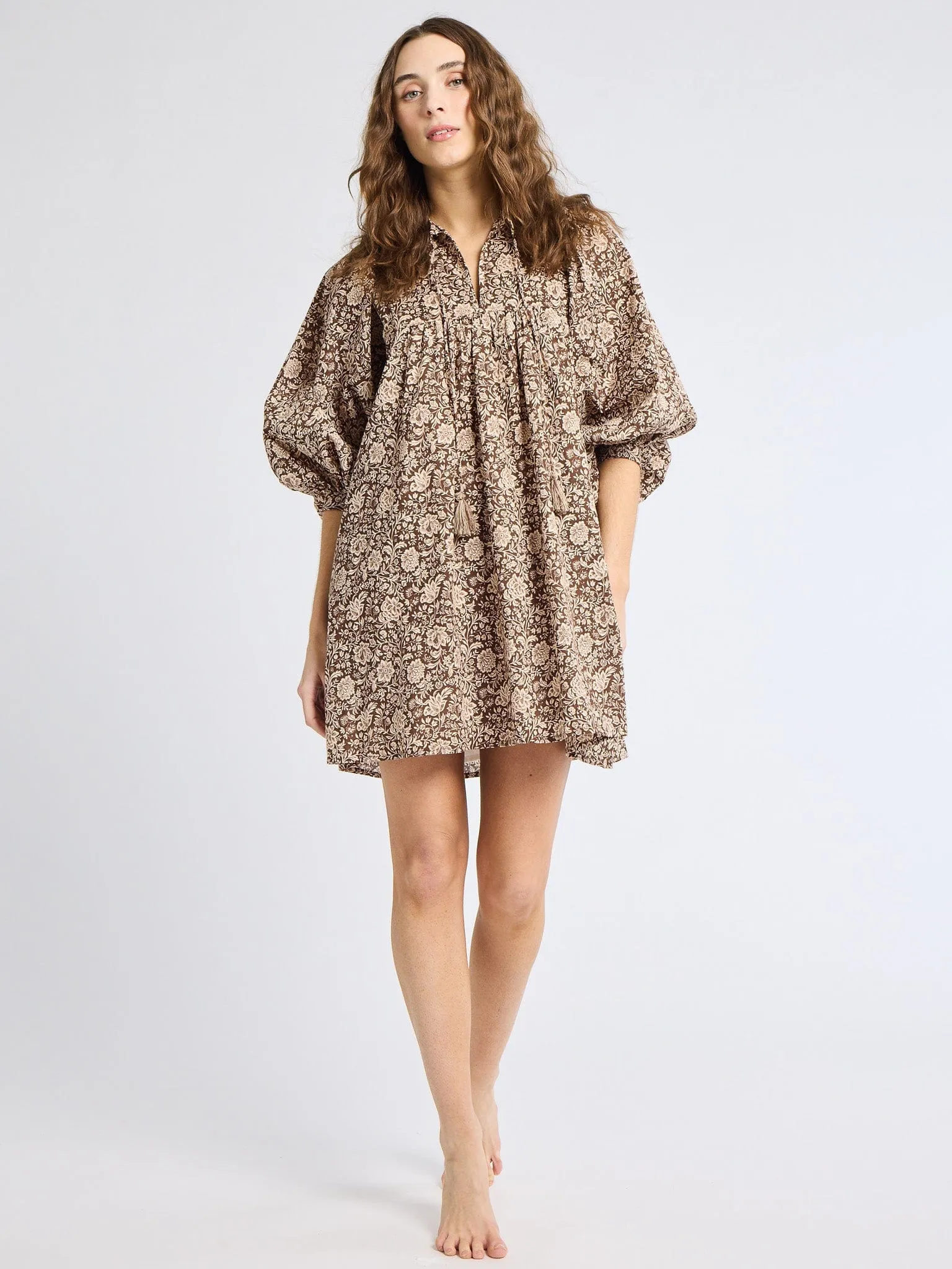 Daisy Dress in Cocoa Floral soft harmony