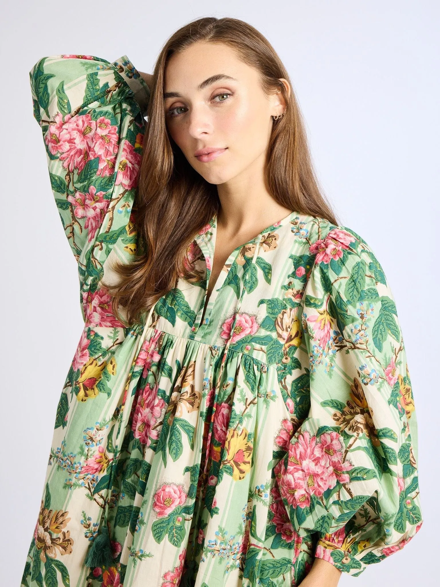 Daisy Dress in Garden Stripe celebration style