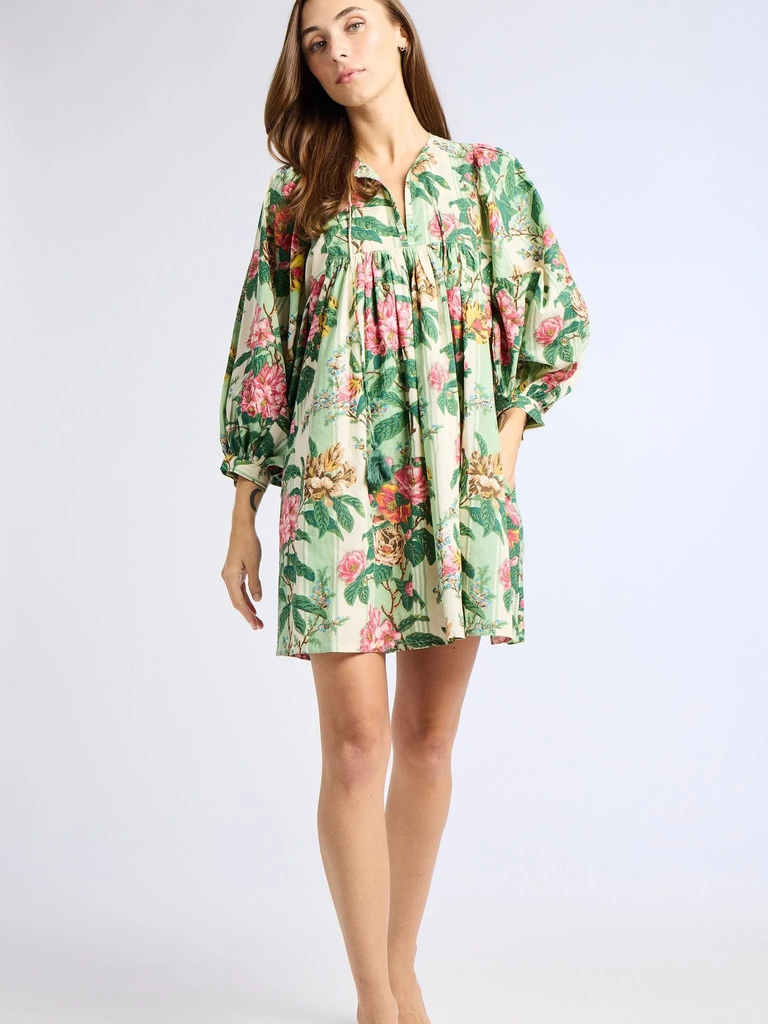 Daisy Dress in Garden Stripe chic mood