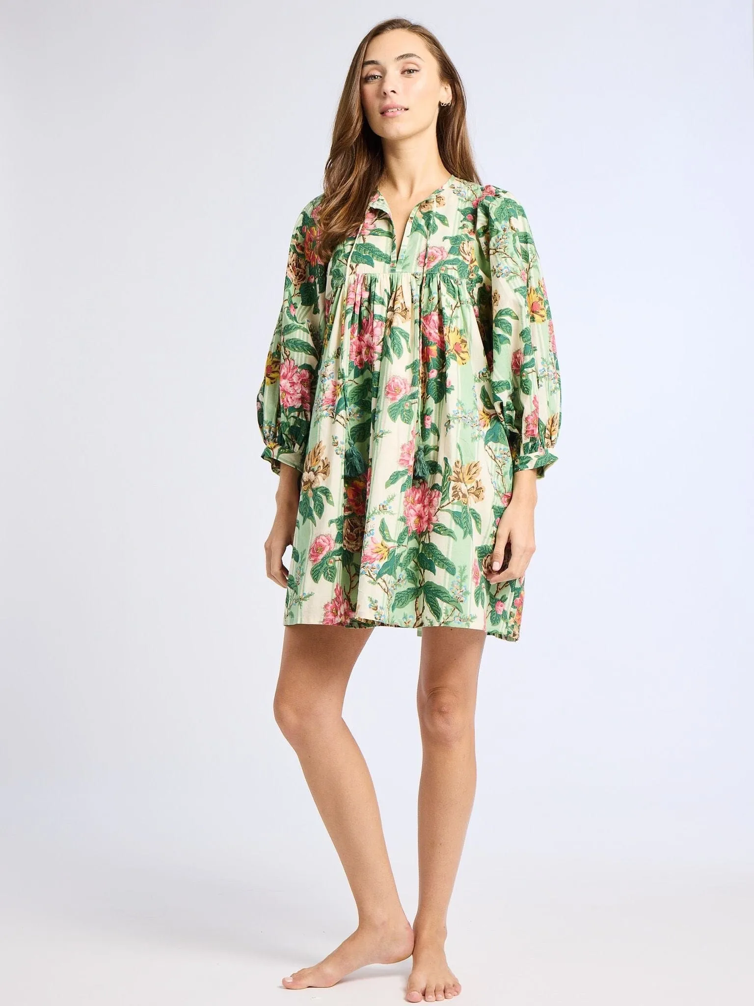 Daisy Dress in Garden Stripe mood wear