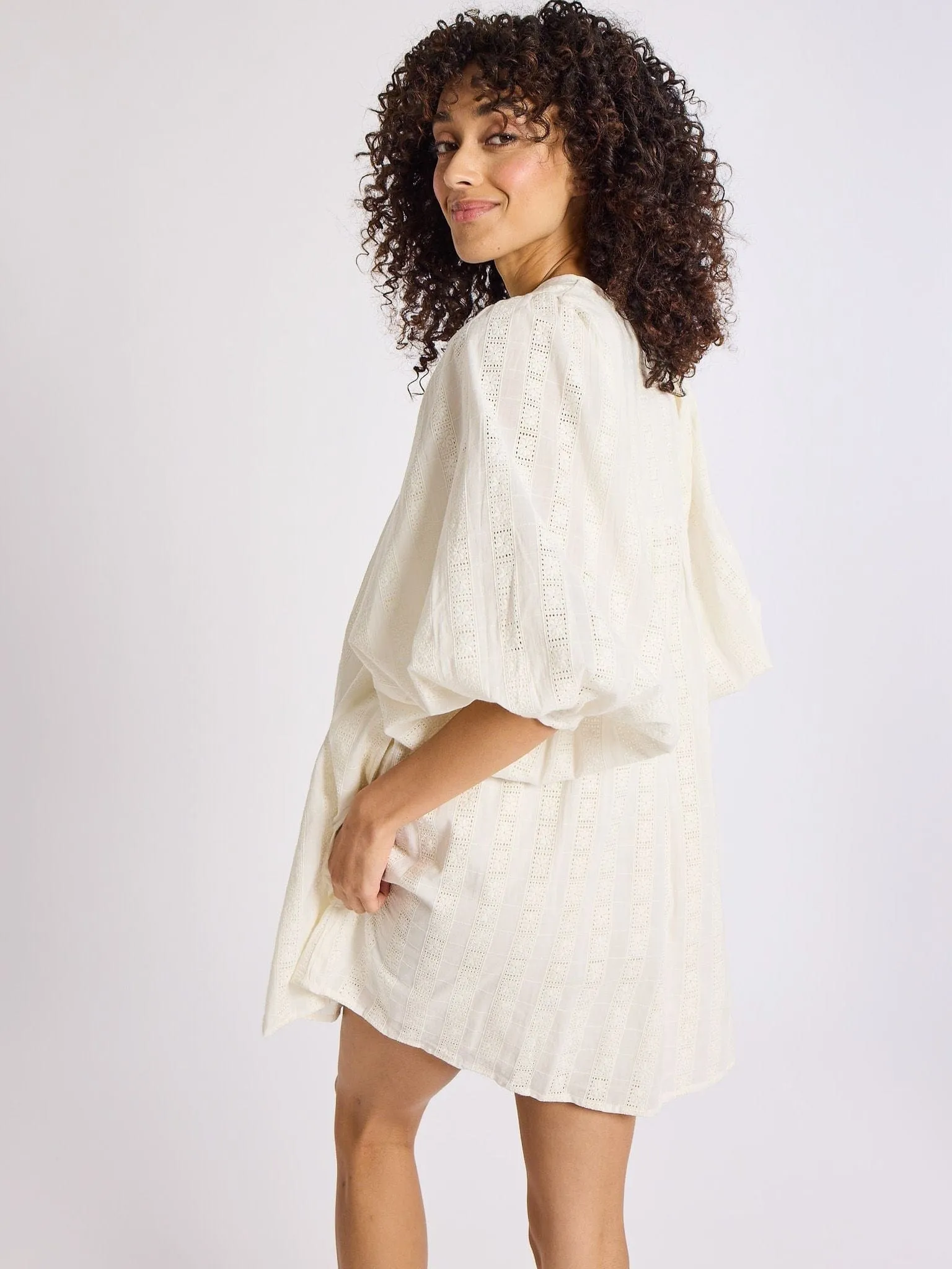 Daisy Dress in Ivory Eyelet lifestyle look