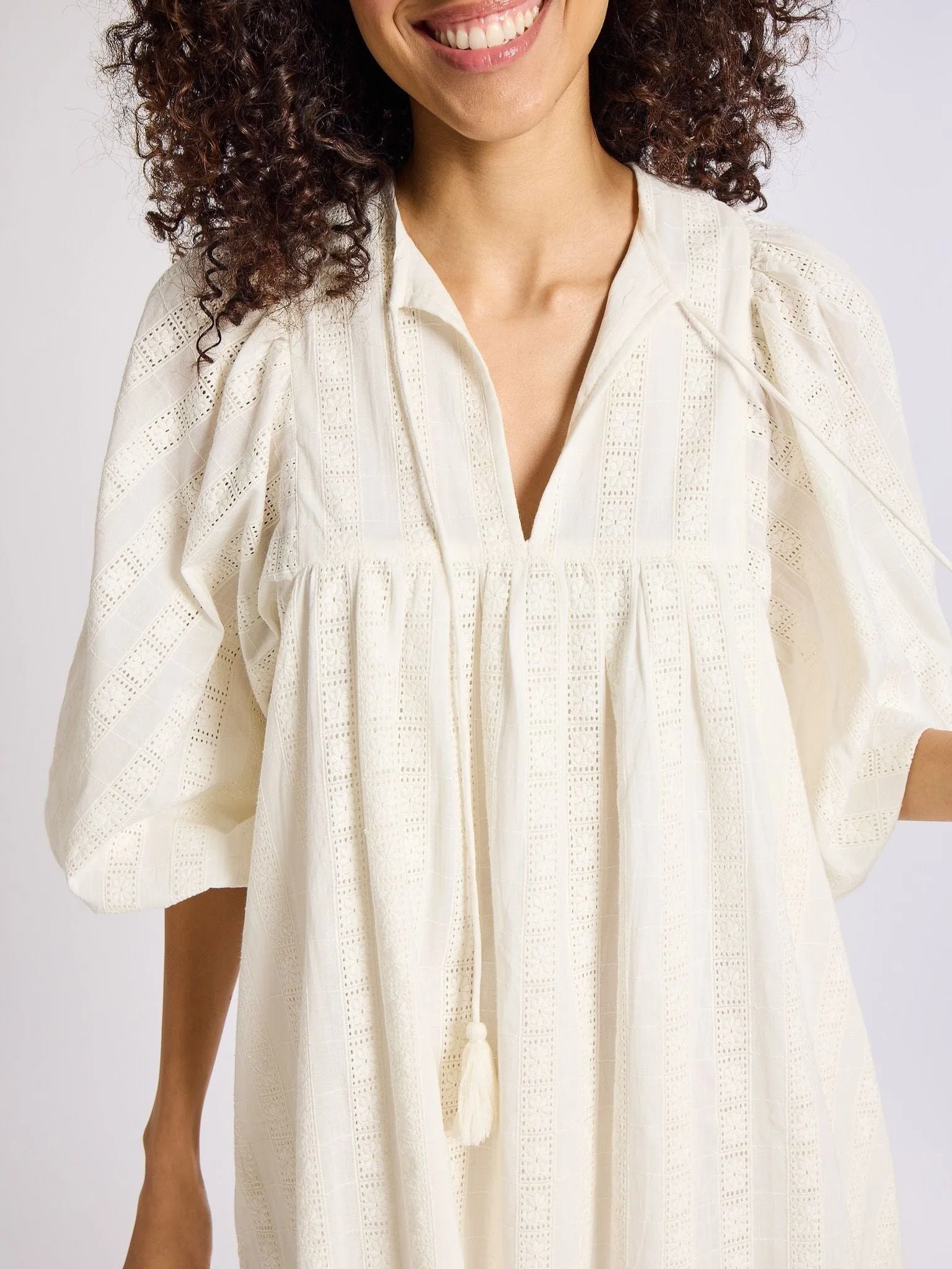 Daisy Dress in Ivory Eyelet feel good