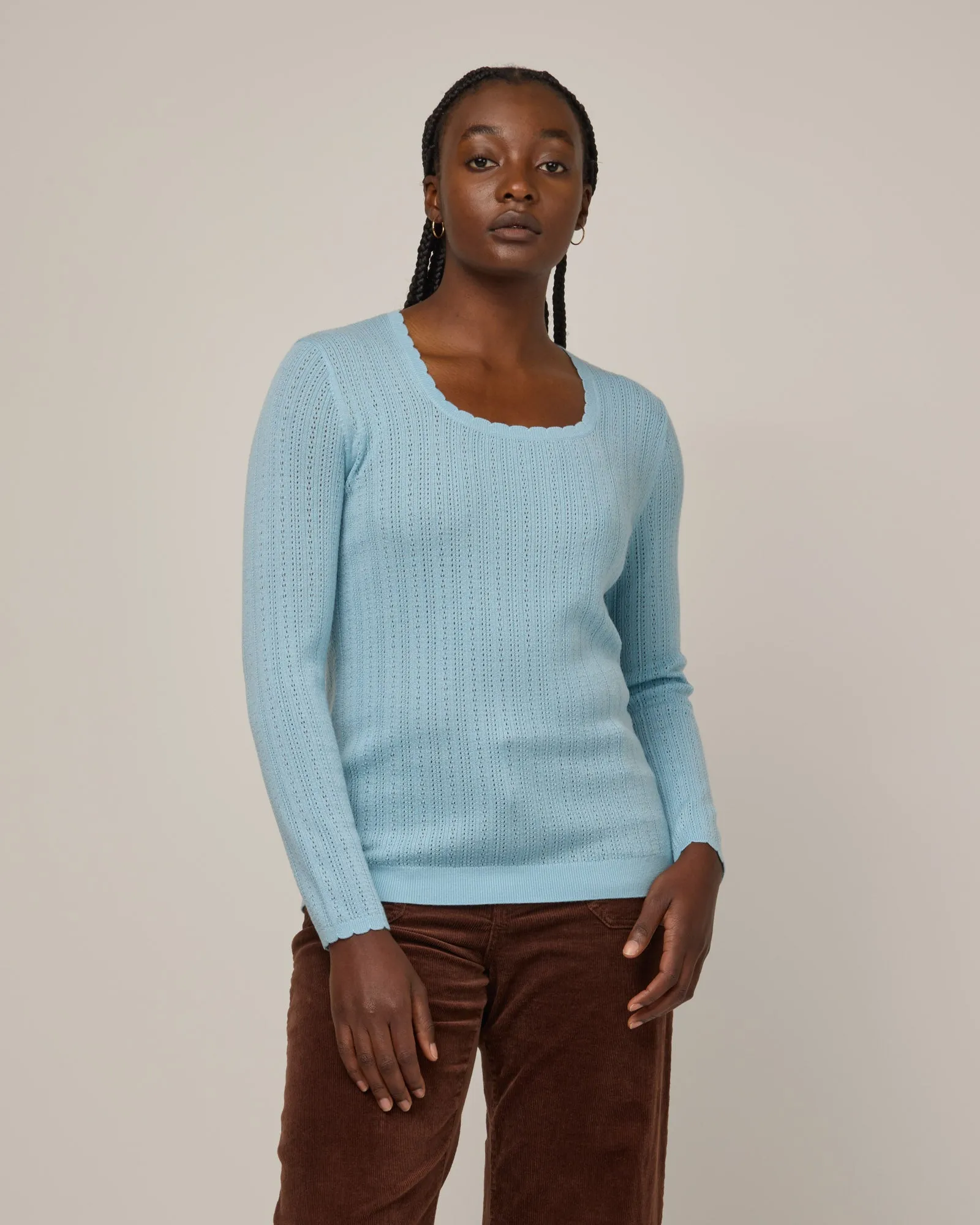 Daisy Pointelle Sweater Trend Ease