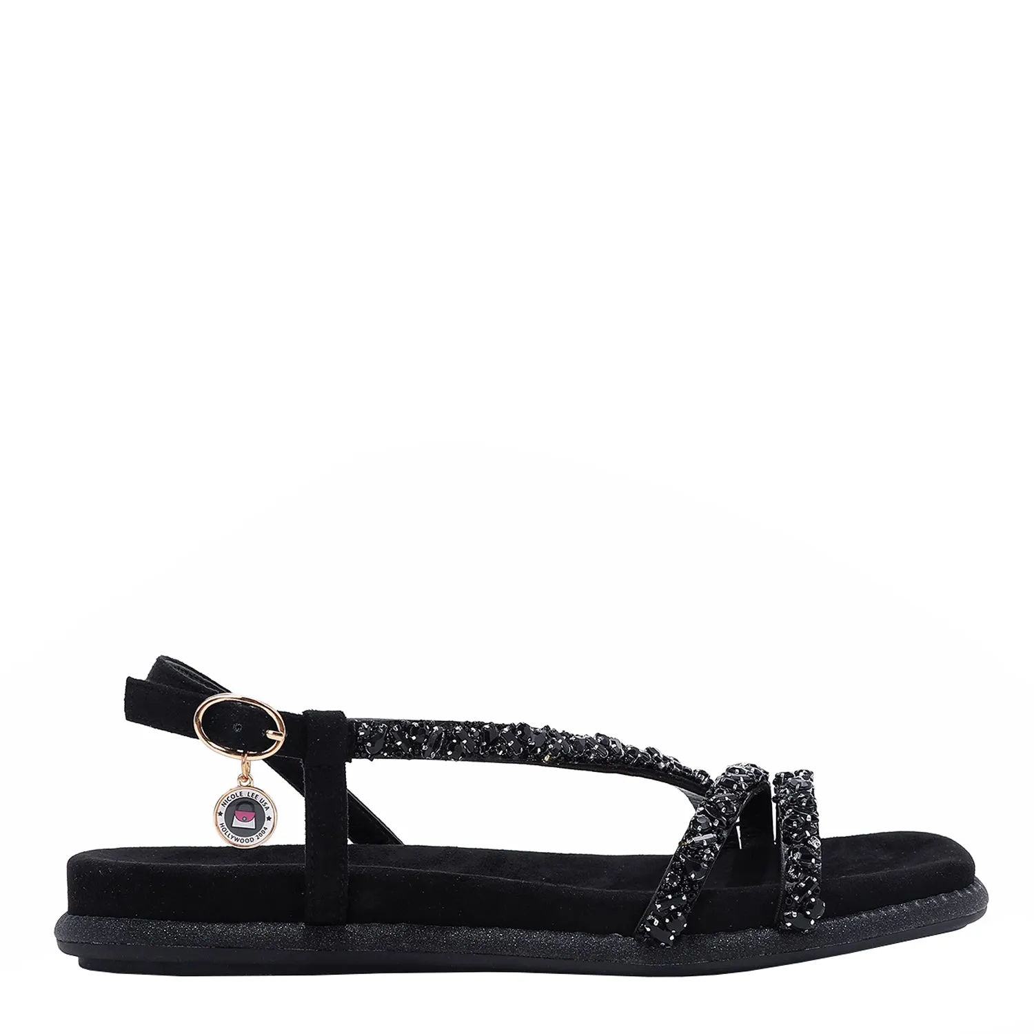 DANI RHINESTONE SANDAL vibrant look