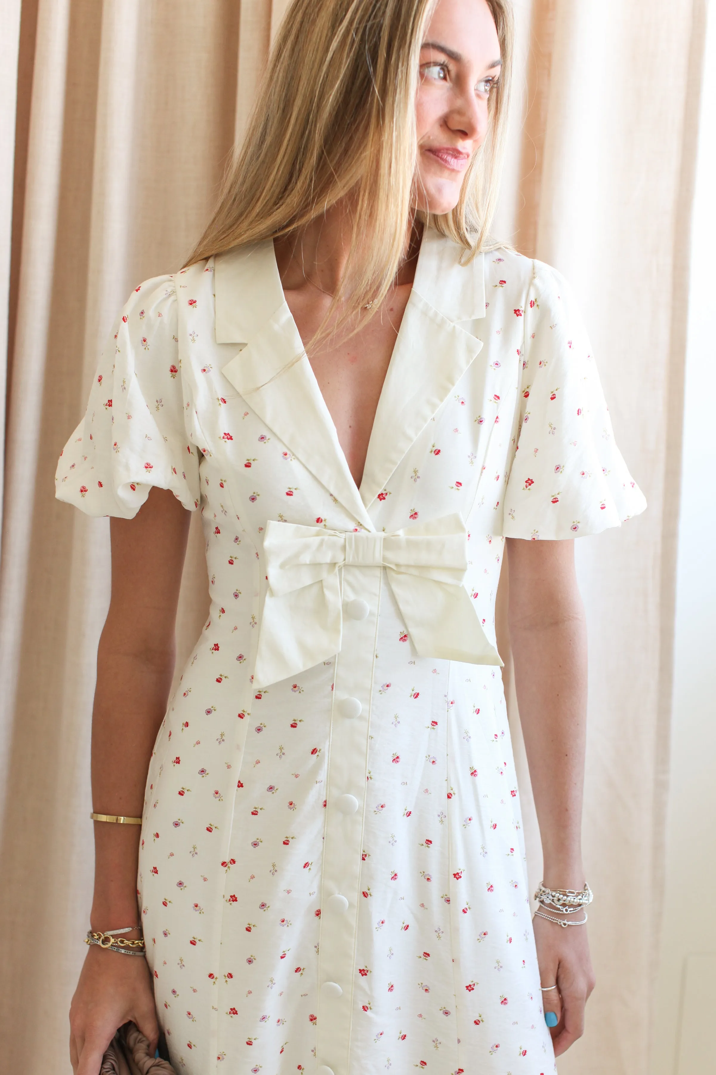 Daphne Bow Midi Dress chic twist
