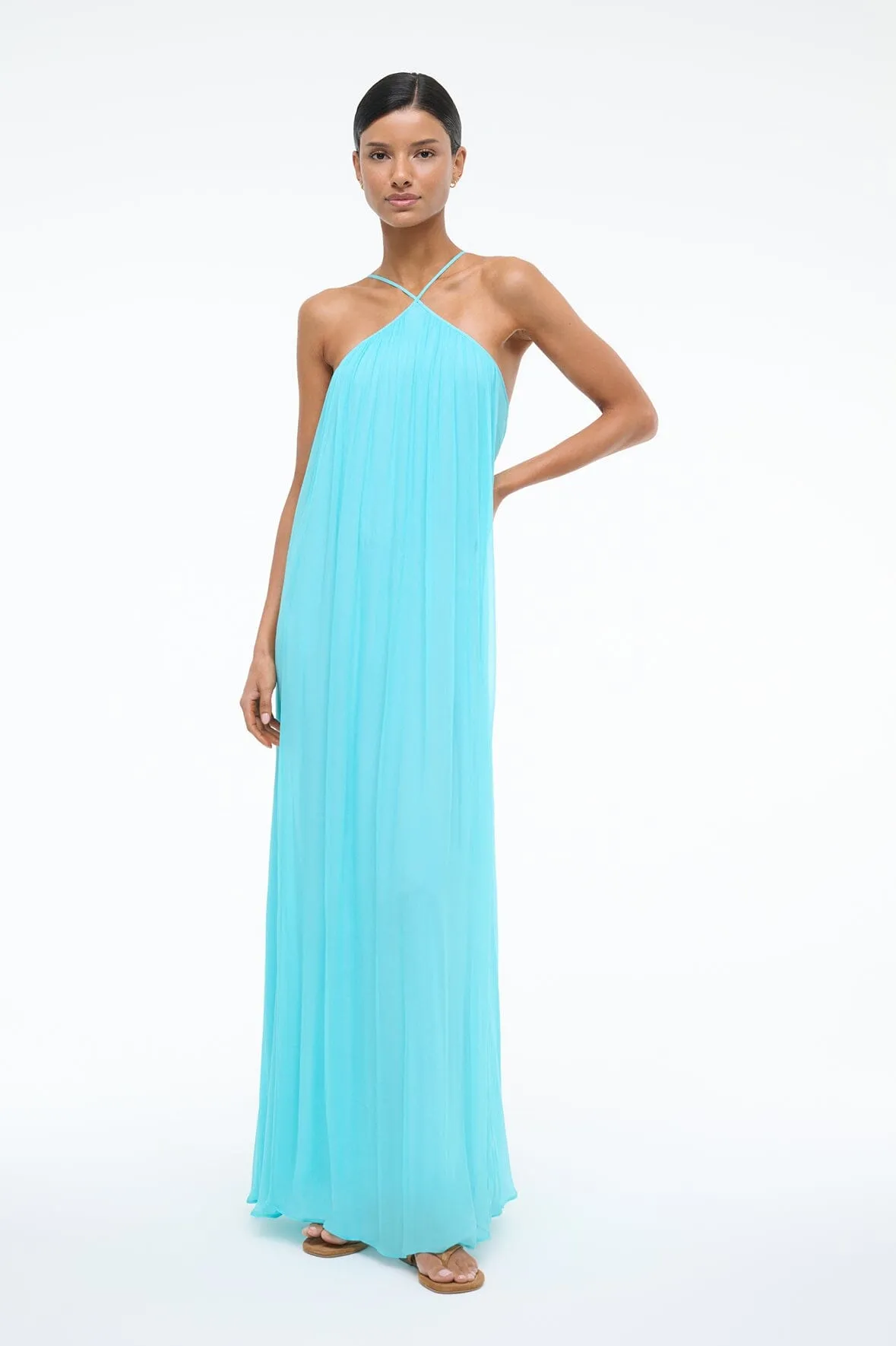 DASHA DRESS | TEAL shine mode