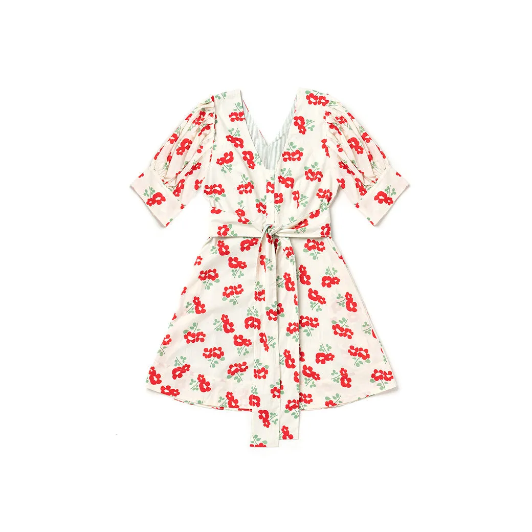 Deep V Day Gown - MINI - Rouge Fleur weekend chill