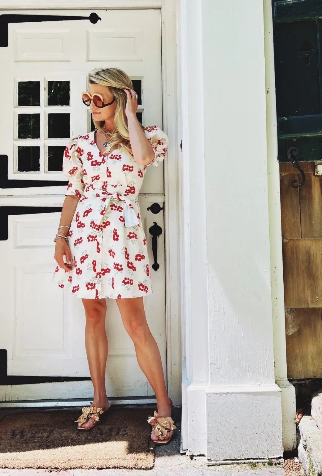 Deep V Day Gown - MINI - Rouge Fleur resort vibe
