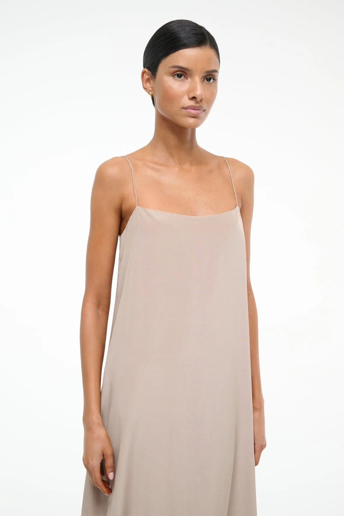 DELFINA SILK DRESS | DUNE romantic tone