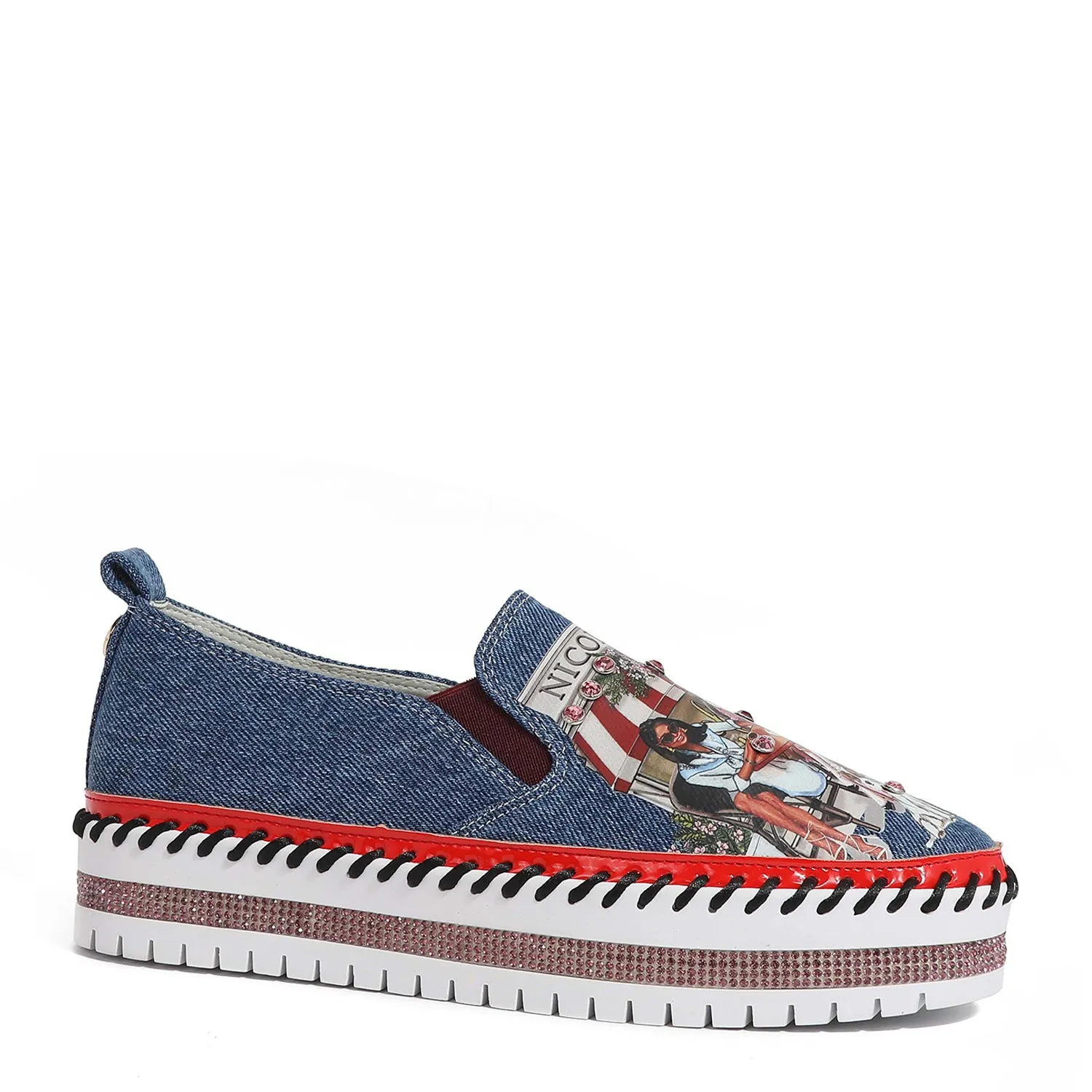 DENIM SLIP ON SNEAKER cool design