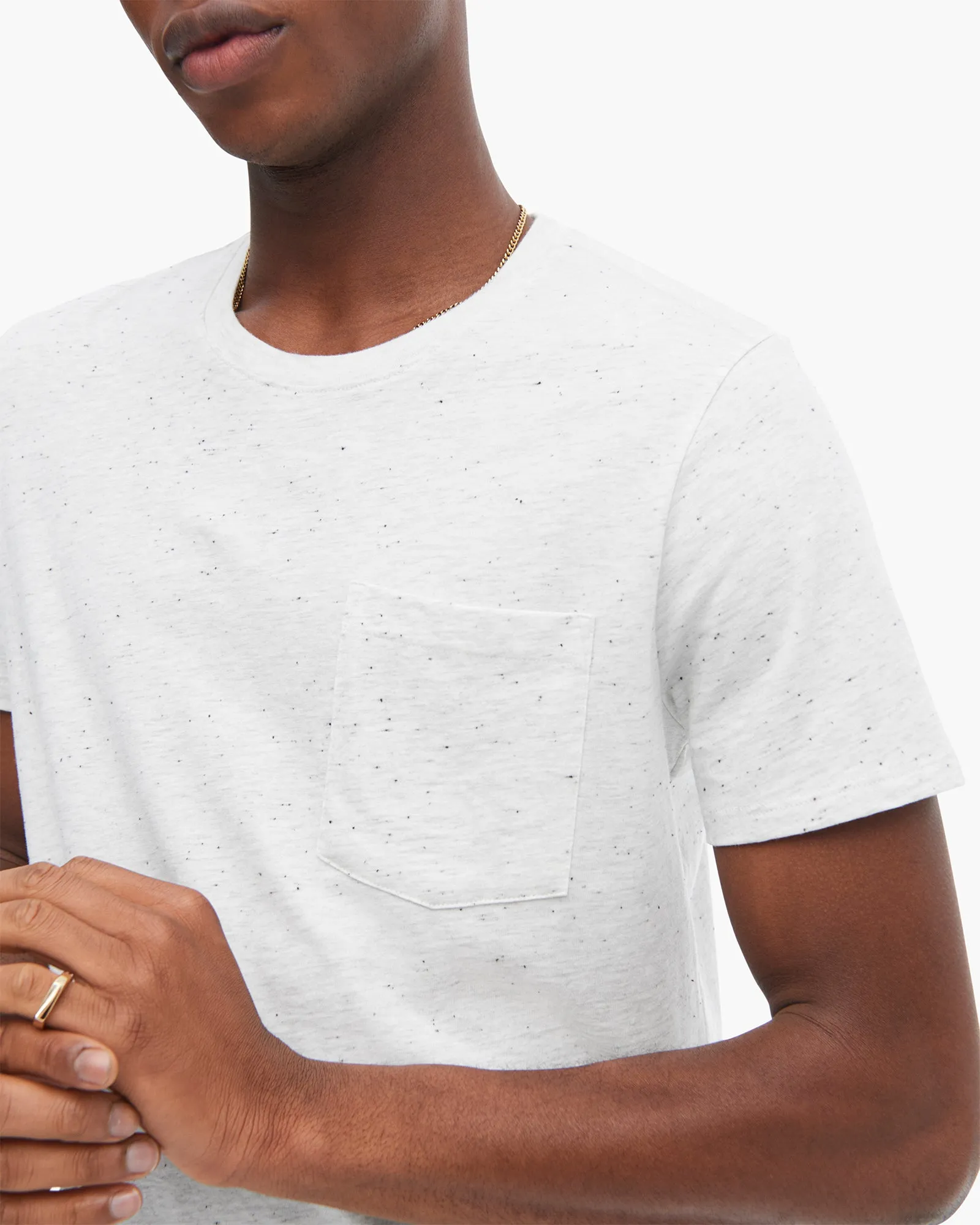Donegal Jersey Short Sleeve Pocket Tee - H. Silver easy outfit