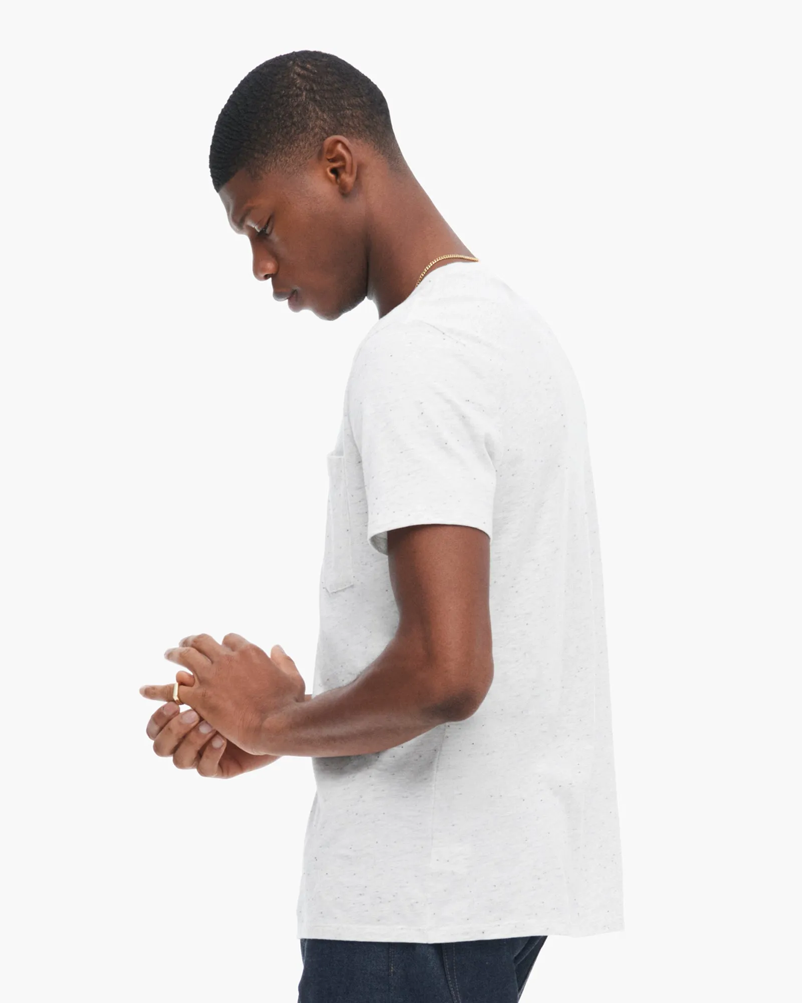 Donegal Jersey Short Sleeve Pocket Tee - H. Silver chill core