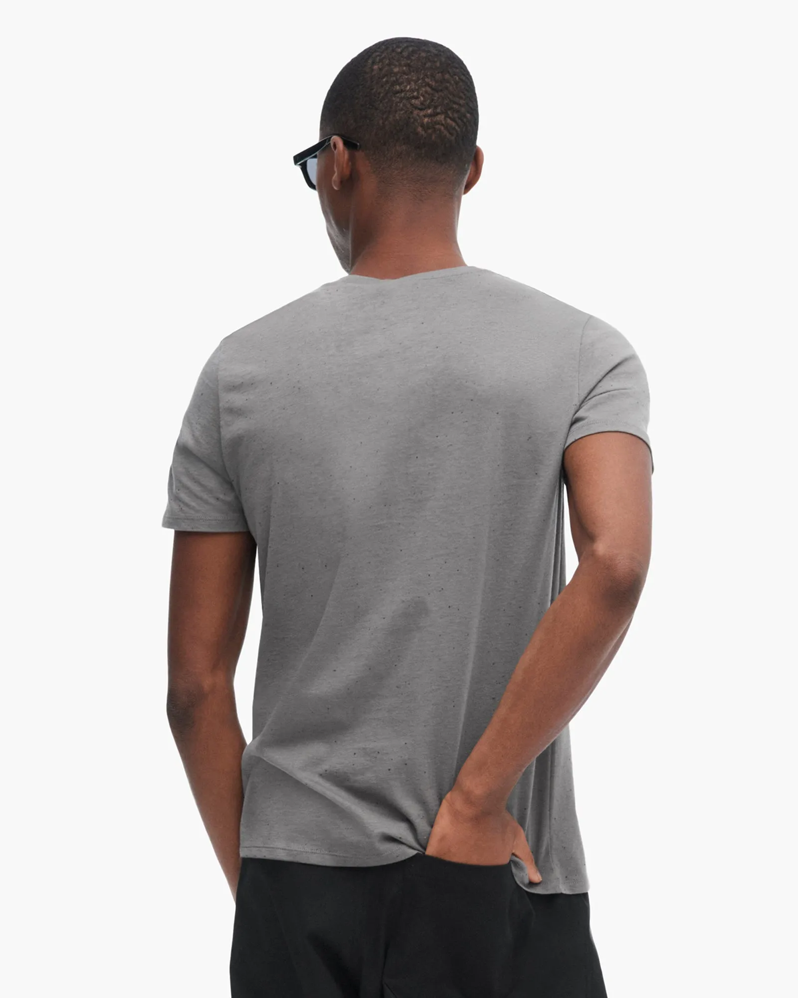 Donegal Jersey Short Sleeve Pocket Tee - Steel care mood