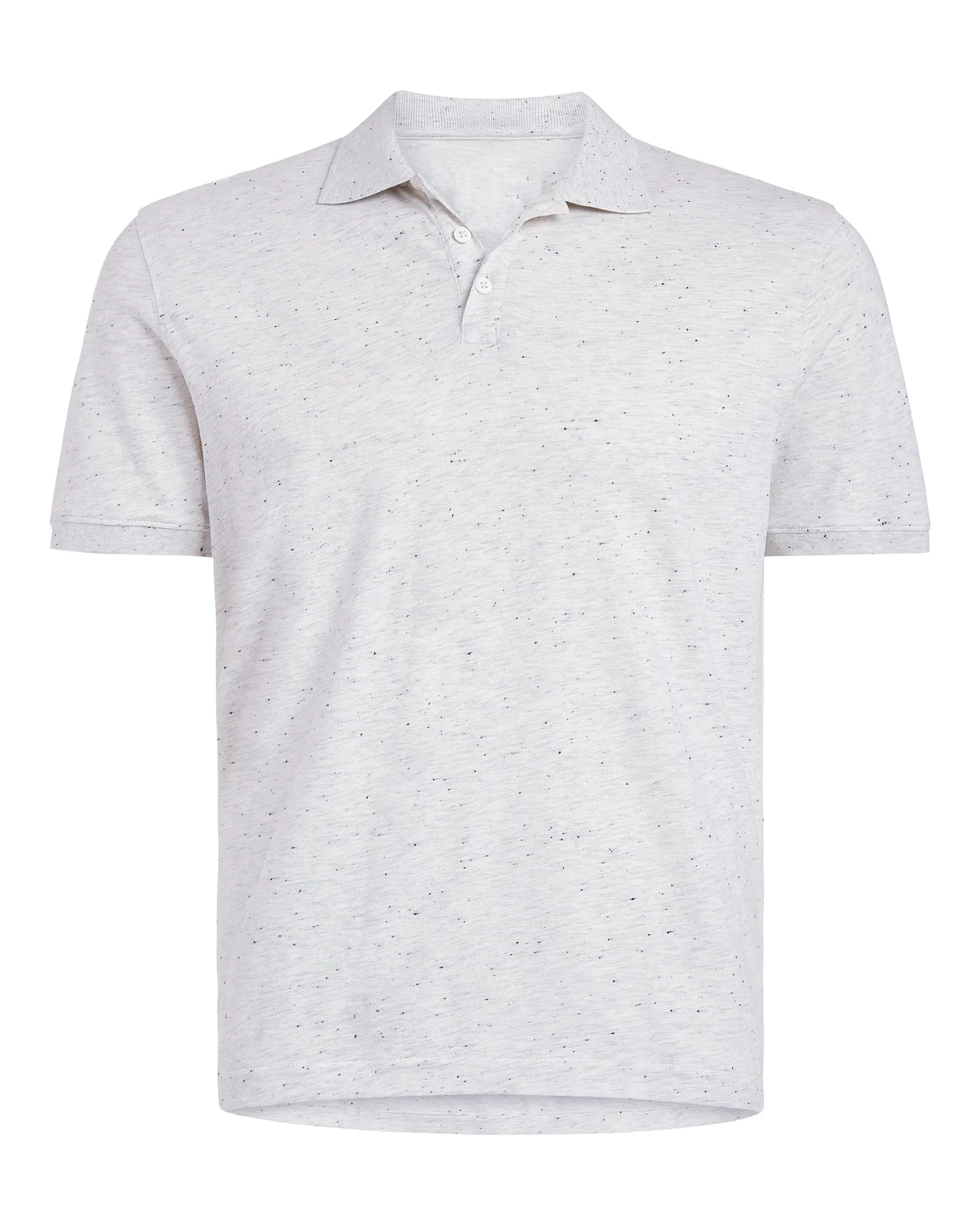 Donegal Jersey Short Sleeve Polo - H. Silver loose vibe