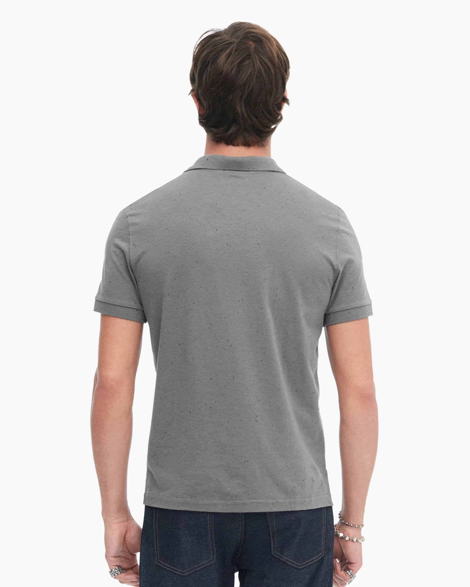 Donegal Jersey Short Sleeve Polo - Steel express vibe