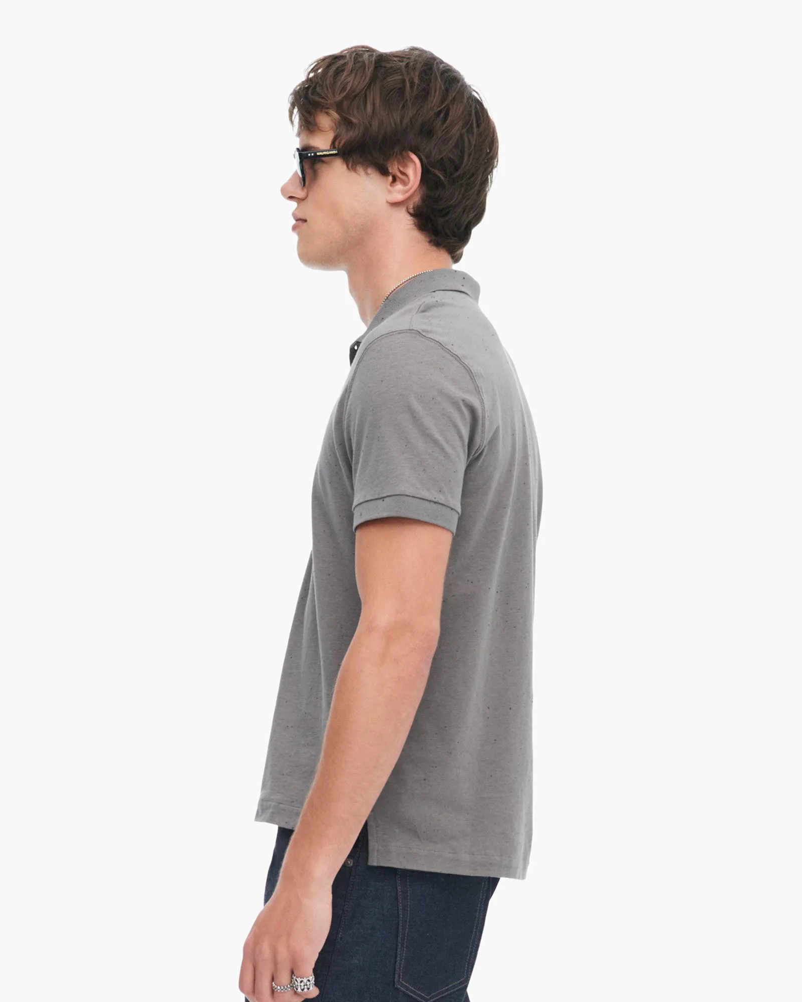 Donegal Jersey Short Sleeve Polo - Steel youth vibe