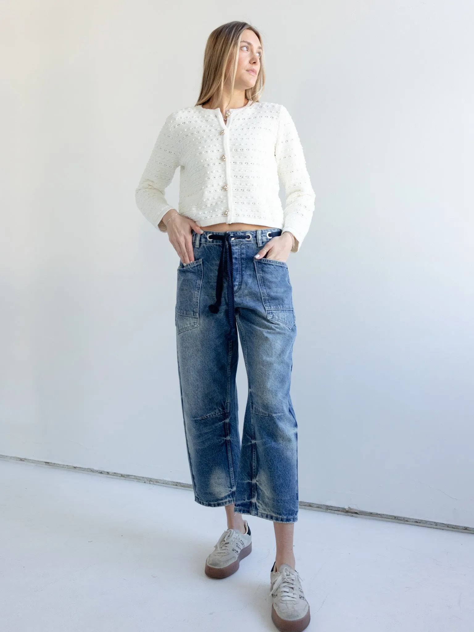 Drawstring Barrel Jeans comfort durable