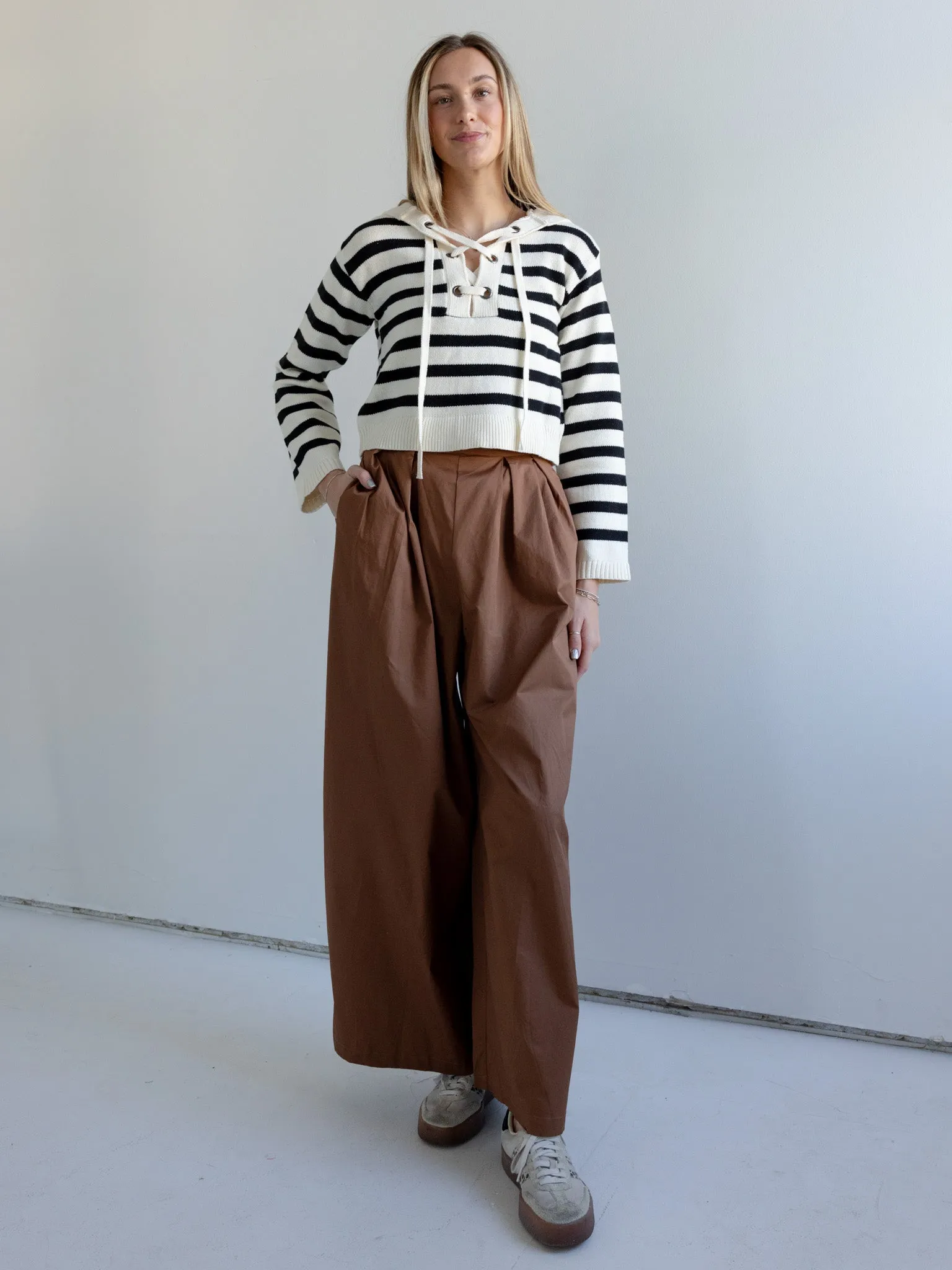 Eliza Lace-Up Sweater Winter Mood
