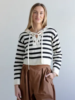 Eliza Lace-Up Sweater Fashion Calm