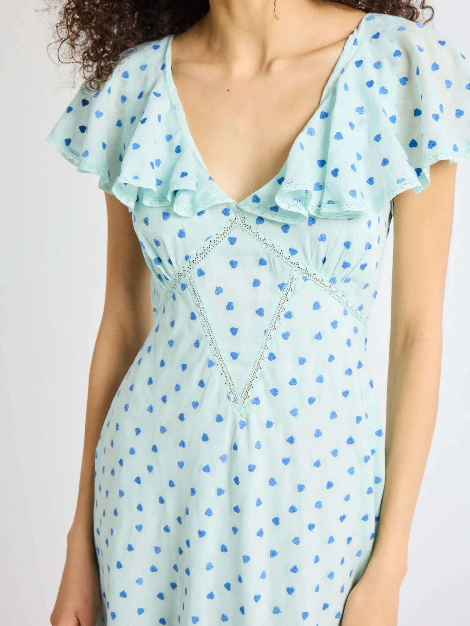 Eloise Dress in Blue Hearts daily glam
