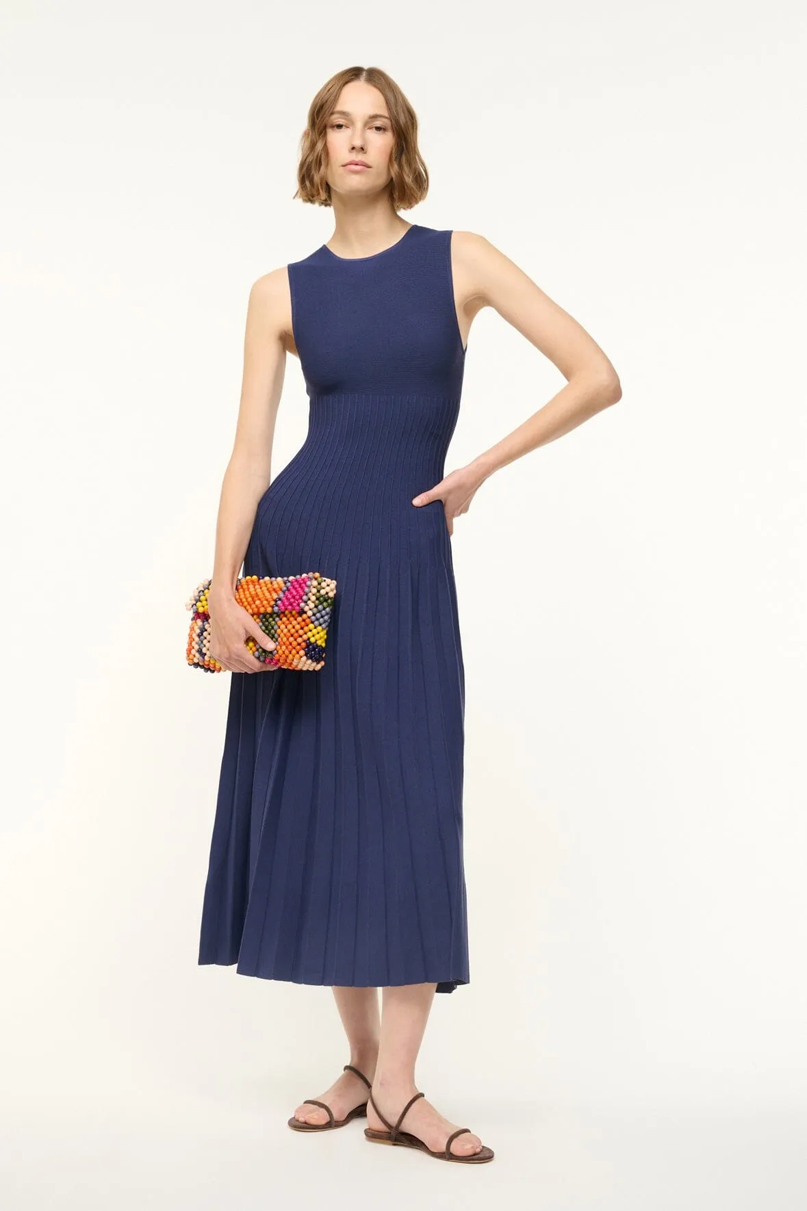 ELYSE DRESS | NAVY luxury ease