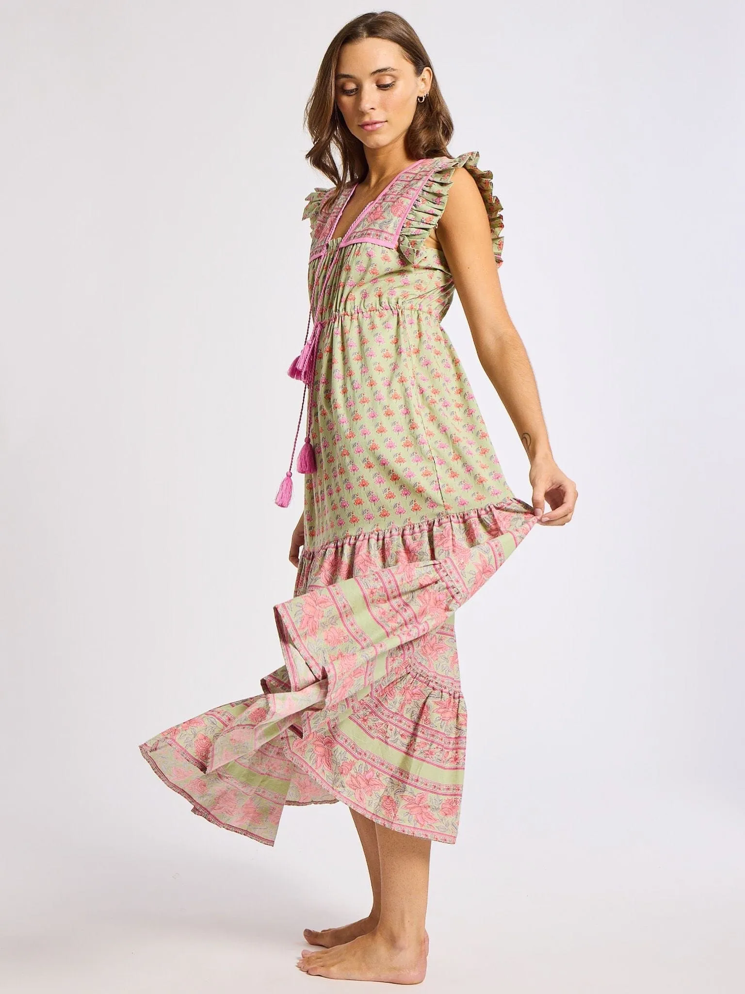 Esme Dress in Tulip Print airy comfort