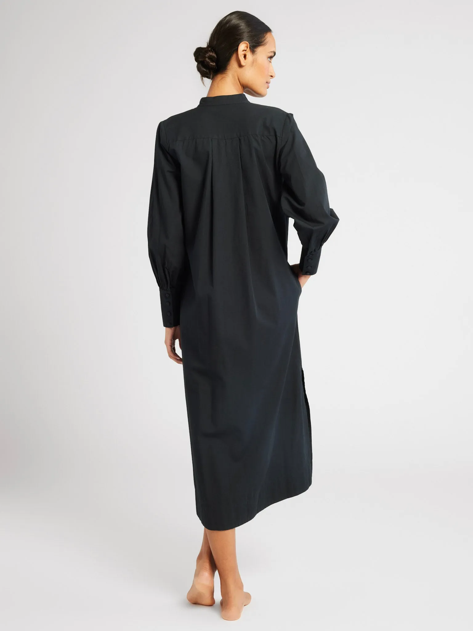 Esther Dress in Black floral theme