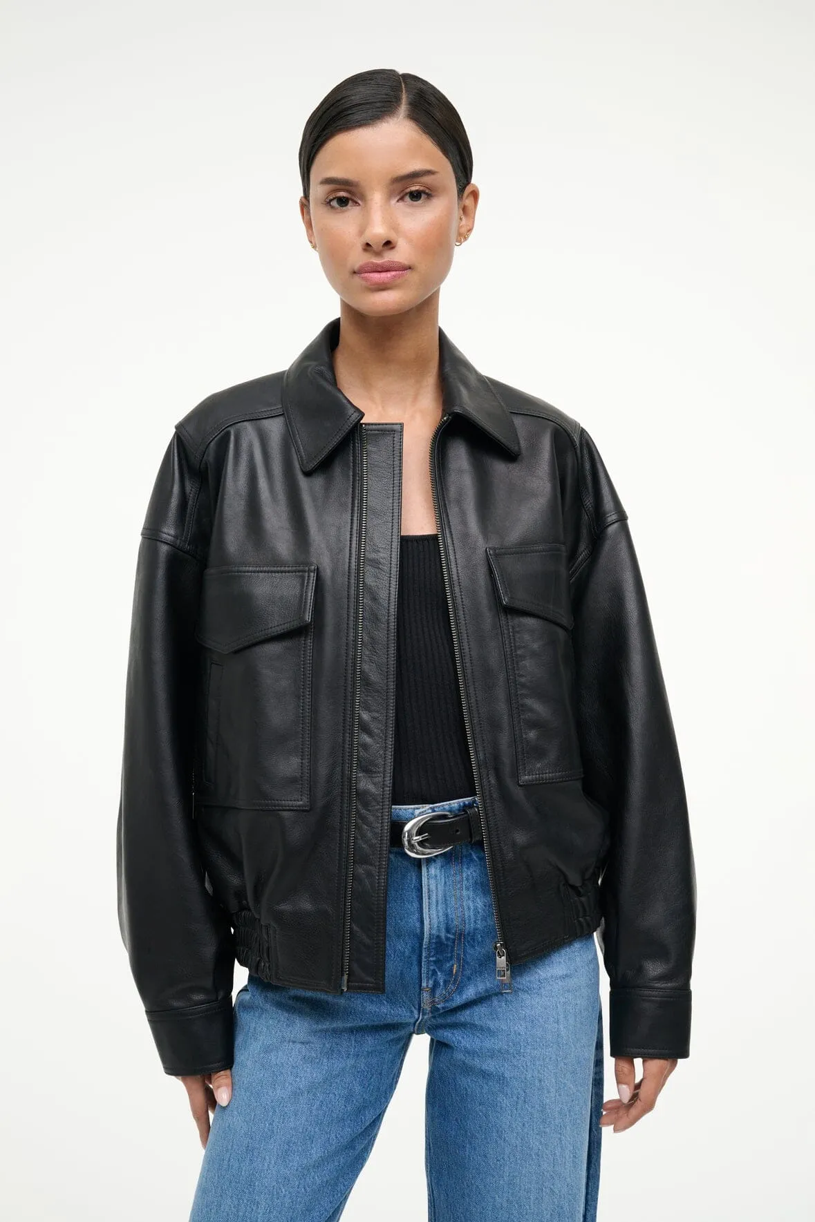 EUGENE LEATHER JACKET | BLACK soft armor
