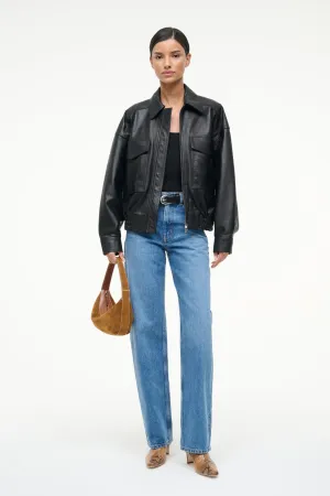 EUGENE LEATHER JACKET | BLACK frost touch