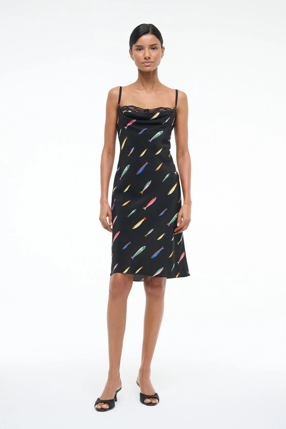 EVANGELINE SILK DRESS | POP SARDINES BLACK daily pick