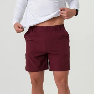 Everyday Short - Maroon - White Camo Pocket kid friendly