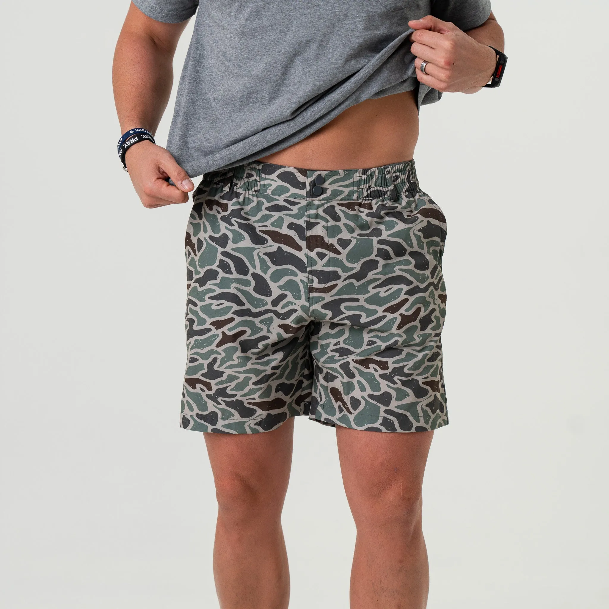 Everyday Short - Retro Duck Camo - Grey Pocket durable wear