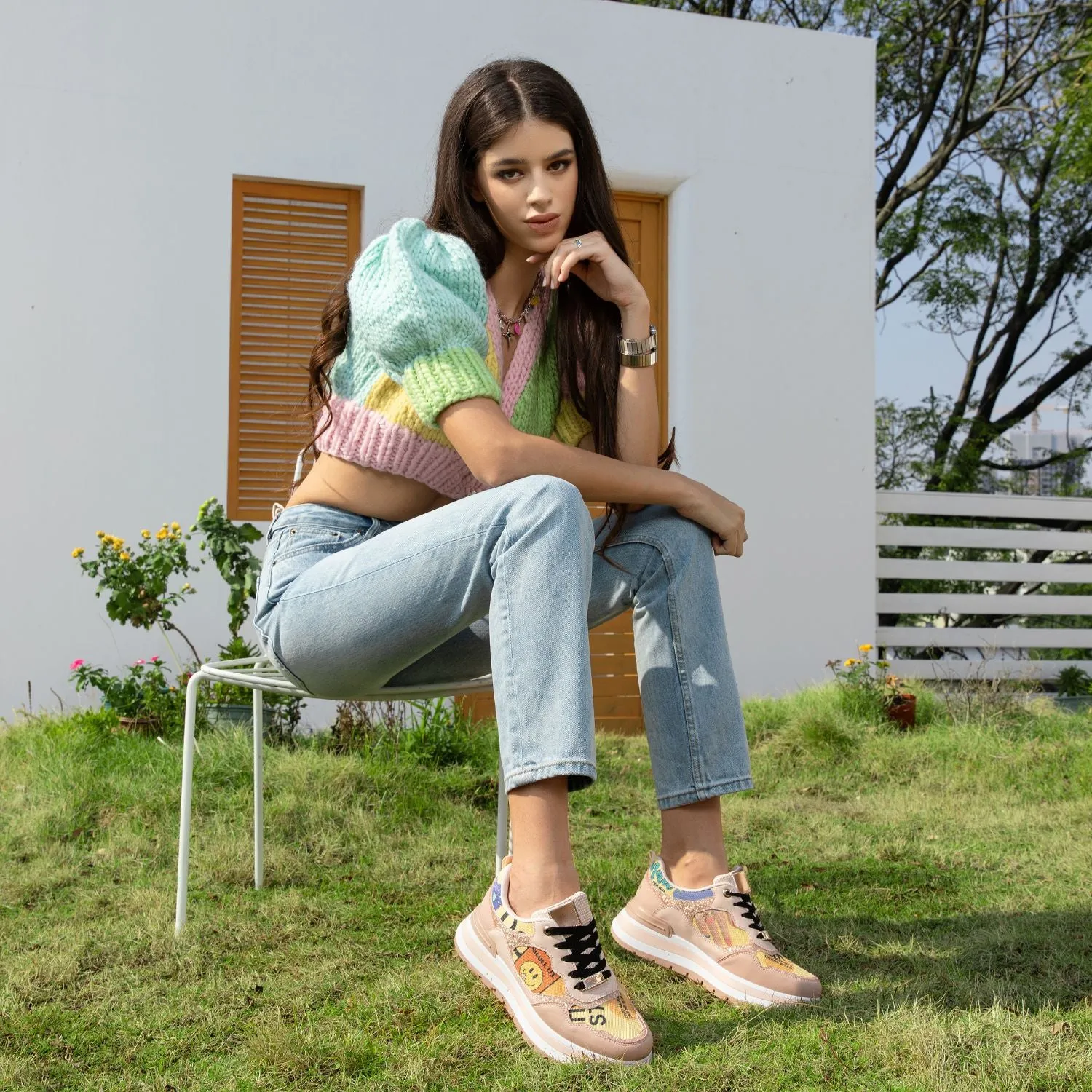 FASHION GLITTER SNEAKERS anti slip pattern