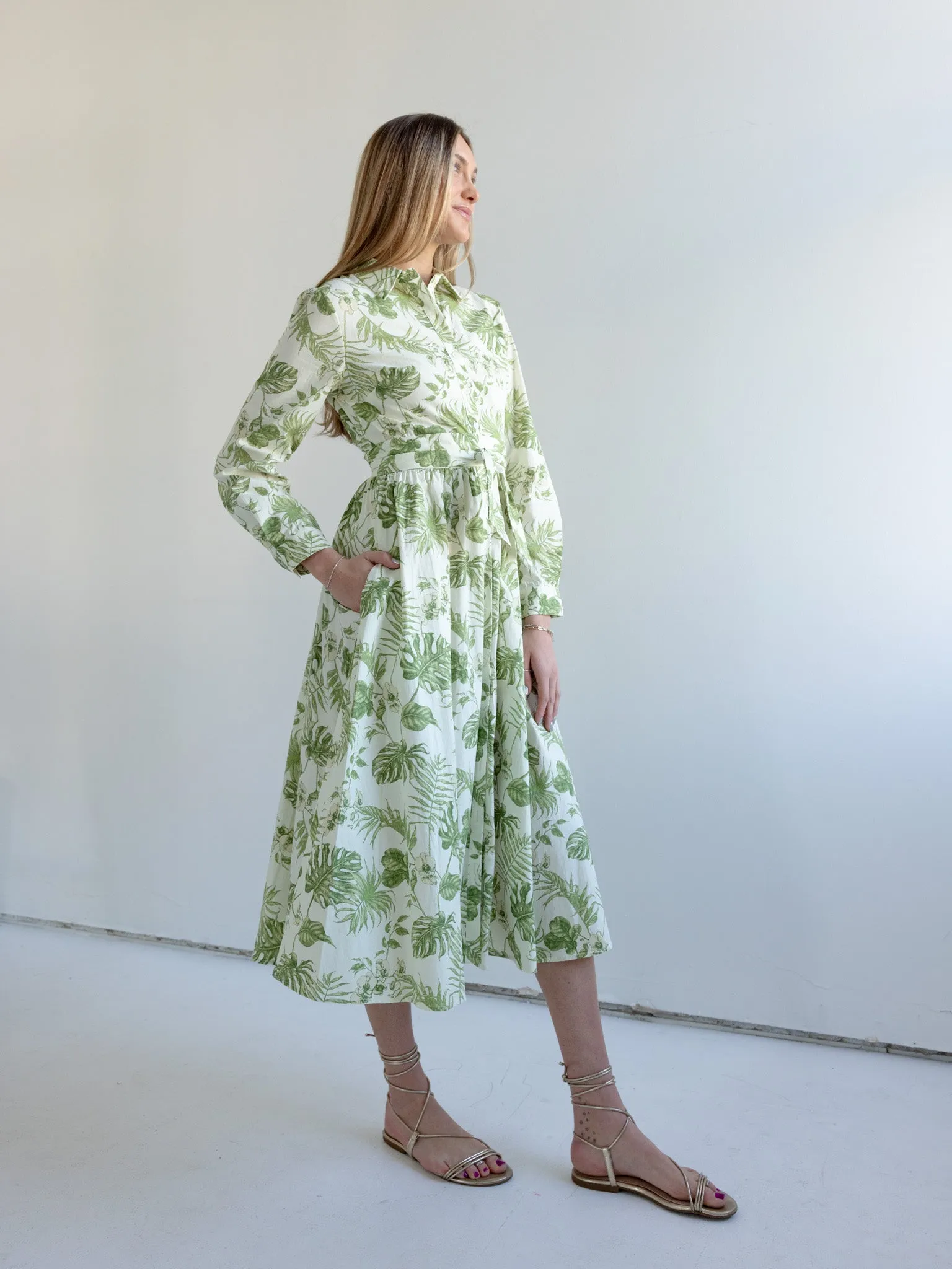 Fern Belted Midi Dress relaxed wear