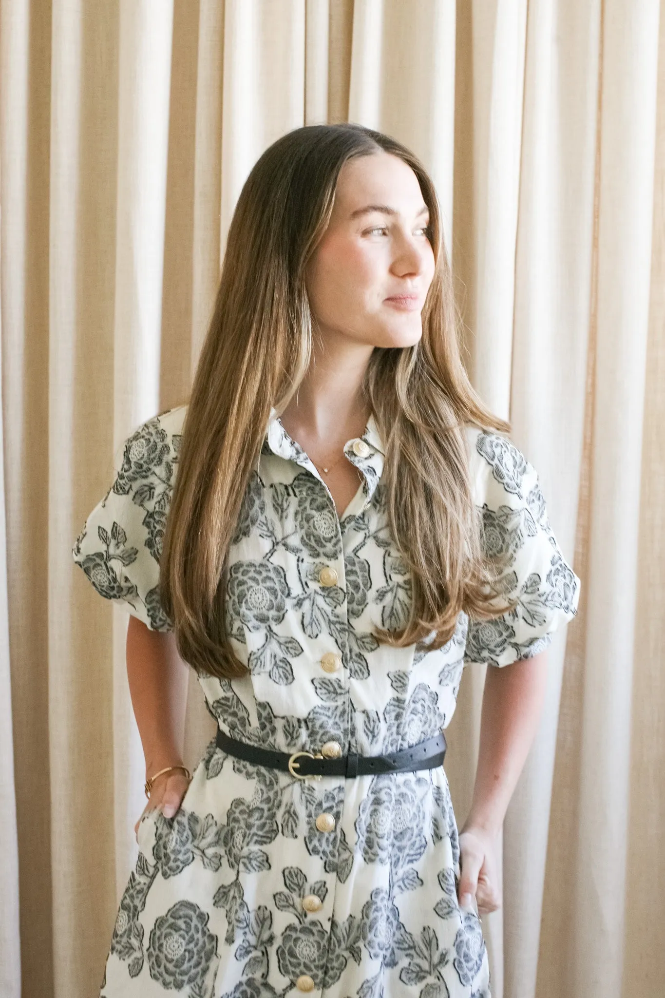 Floral Puff Sleeve Dress celebration style