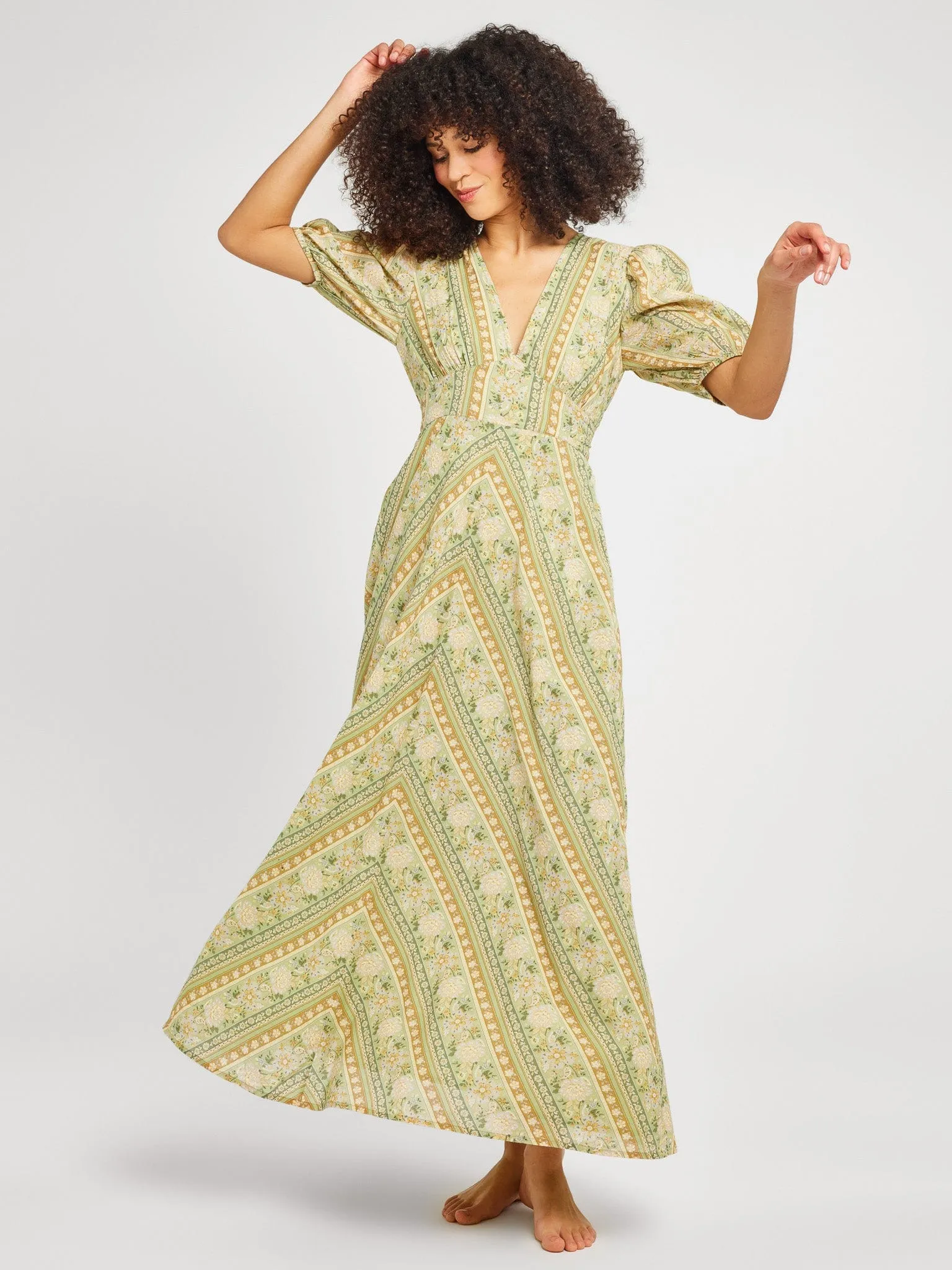 Florencia Dress in Cotswold Stripe classy mood