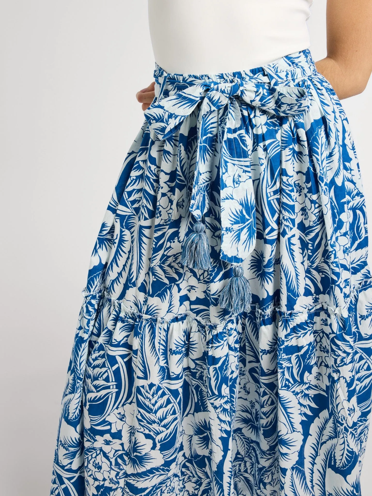 Francoise Skirt in Blue Hibiscus artistic show